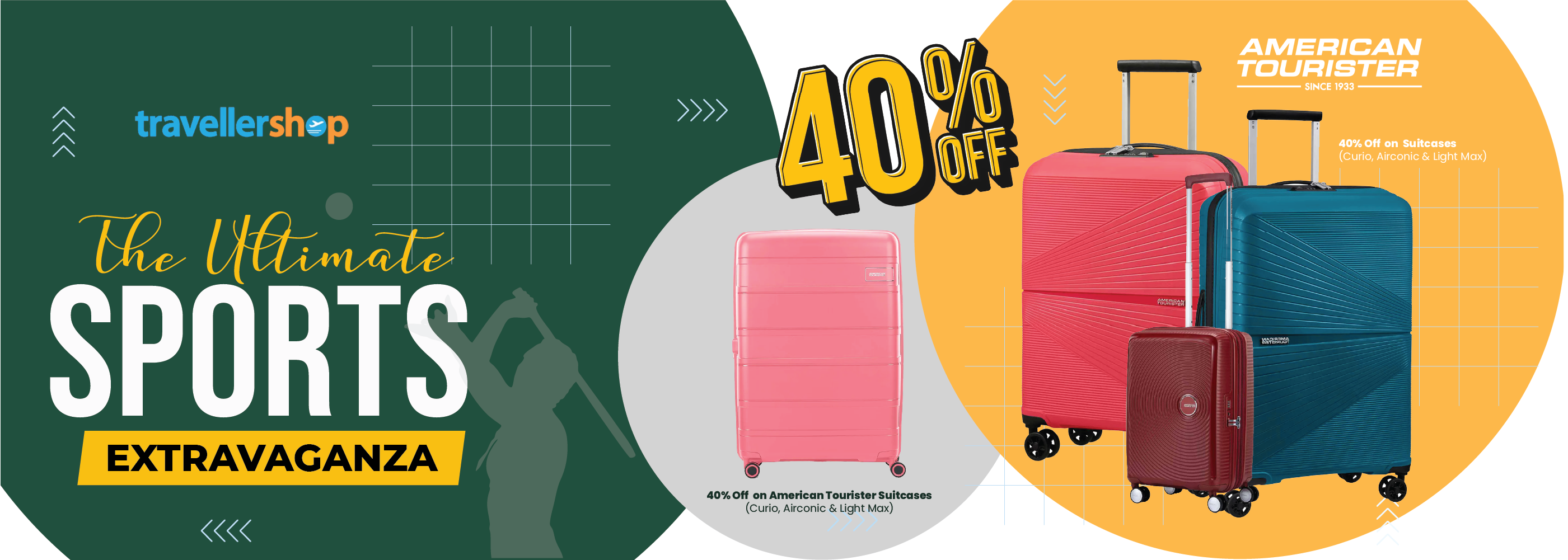 American Tourister 40% Off Suitcases