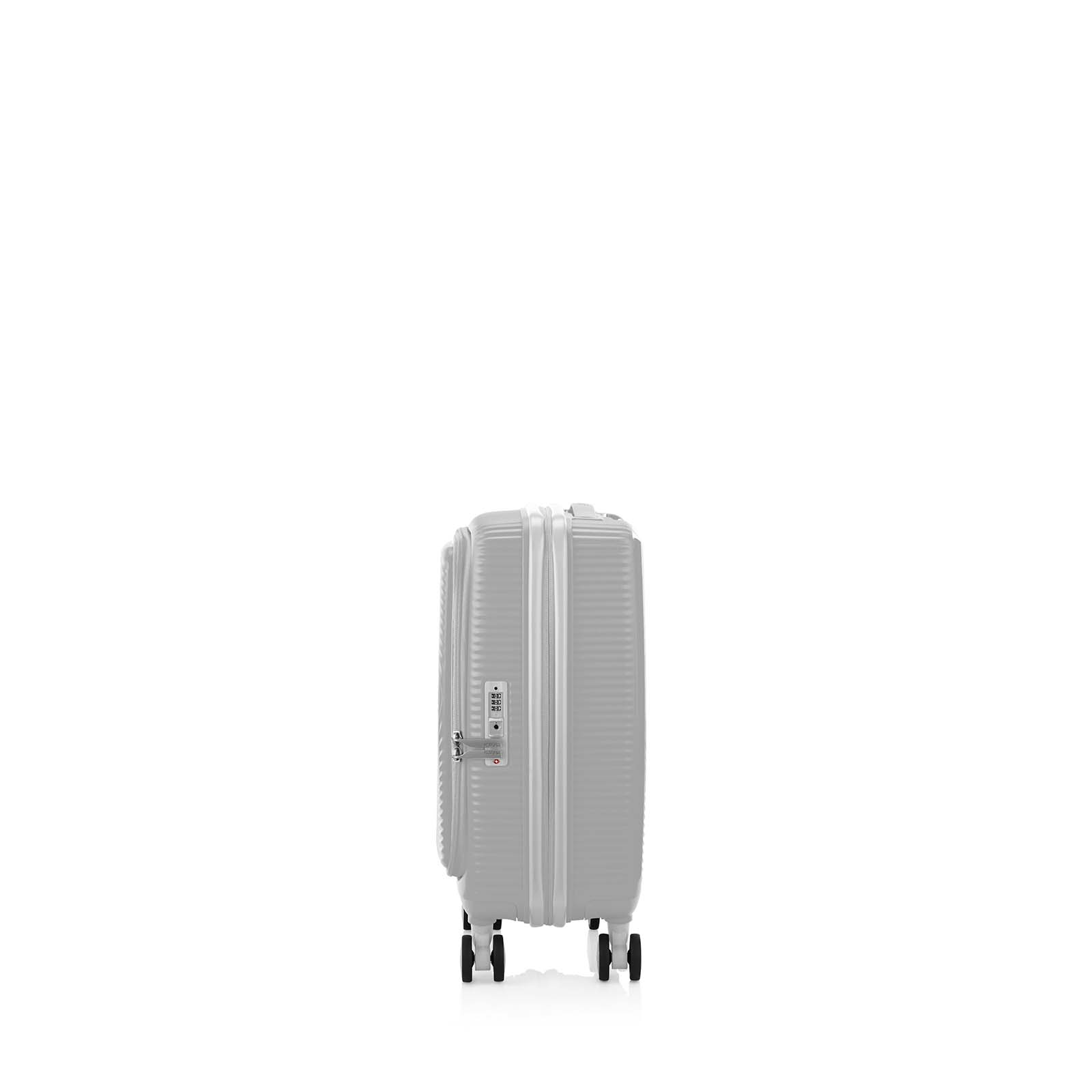 American-Tourister-Curio-Book-Opening-55cm-Carry-On-Suitcase-Cool-Grey-Handle