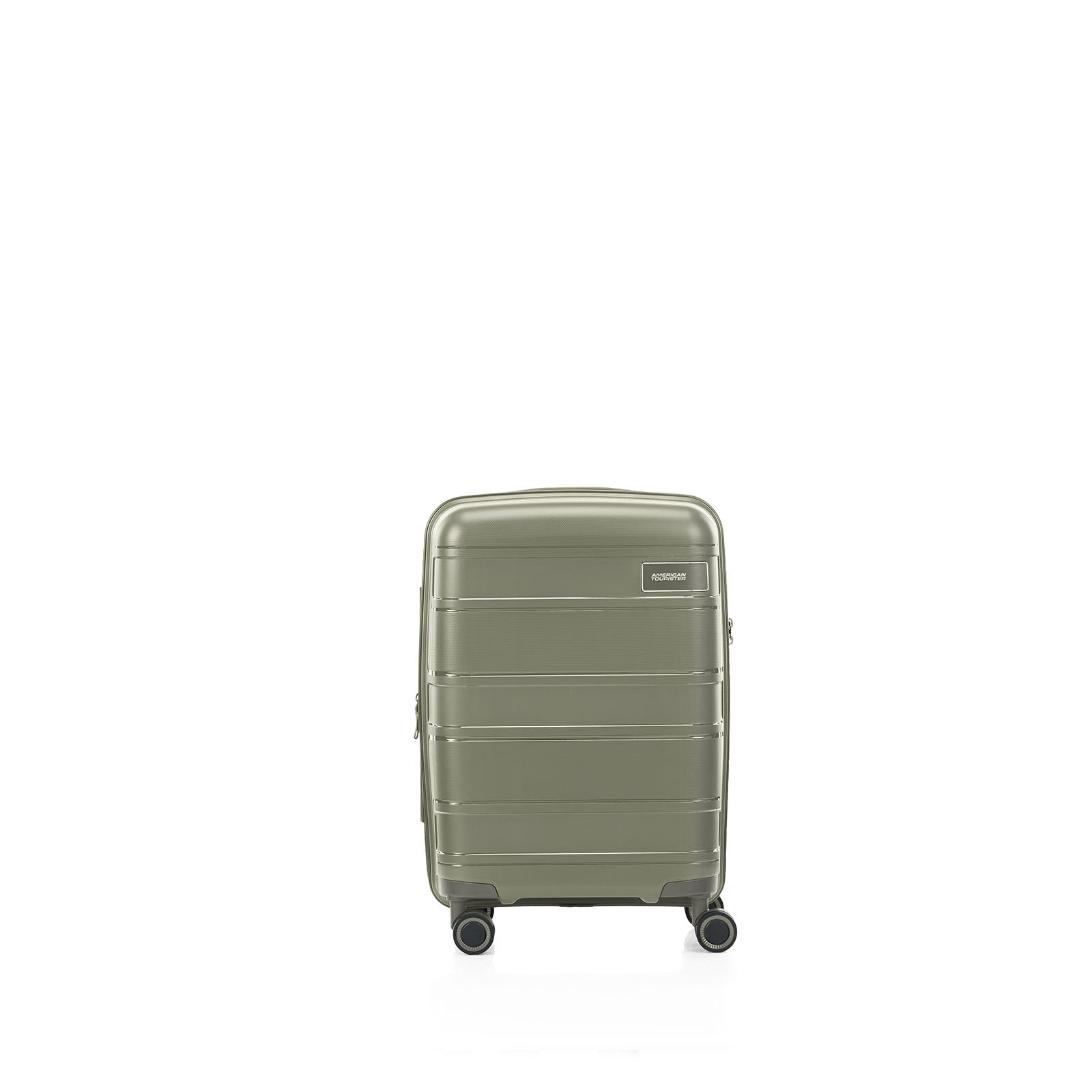American-Tourister-Light-Max-55cm-Carry-On-Suitcase-Khaki-Front