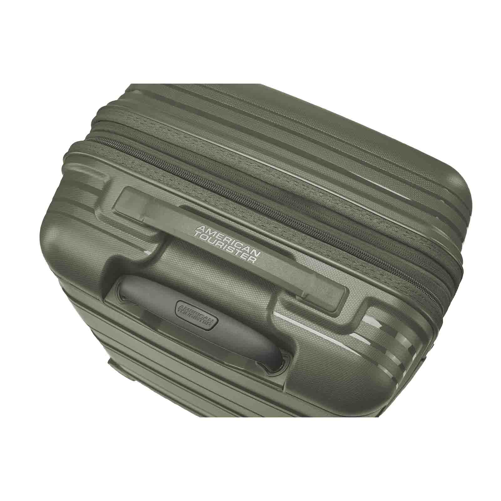 American-Tourister-Light-Max-55cm-Carry-On-Suitcase-Khaki-Handle