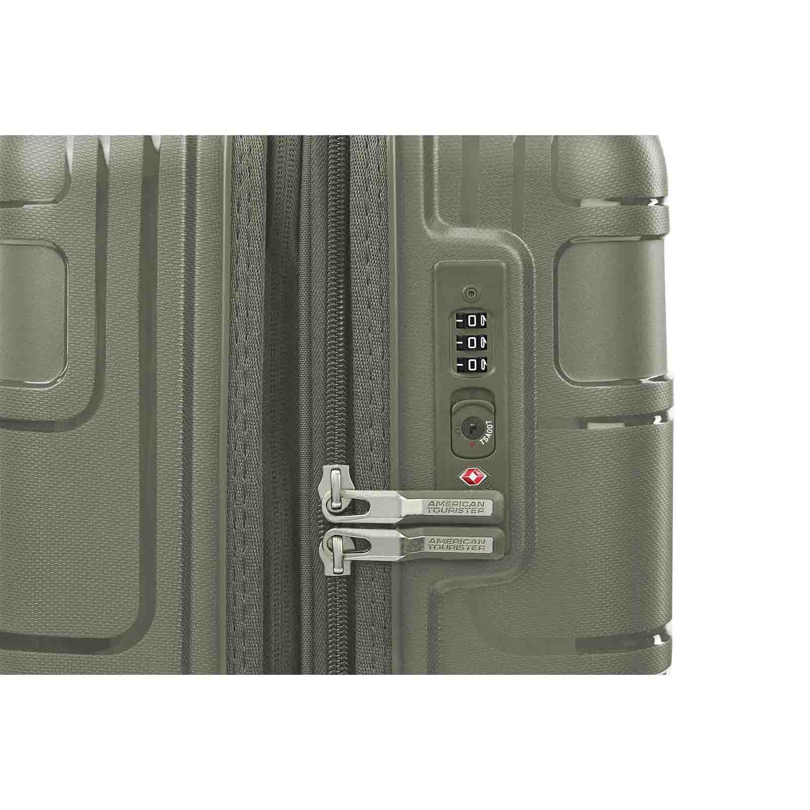 American-Tourister-Light-Max-55cm-Carry-On-Suitcase-Khaki-Lock