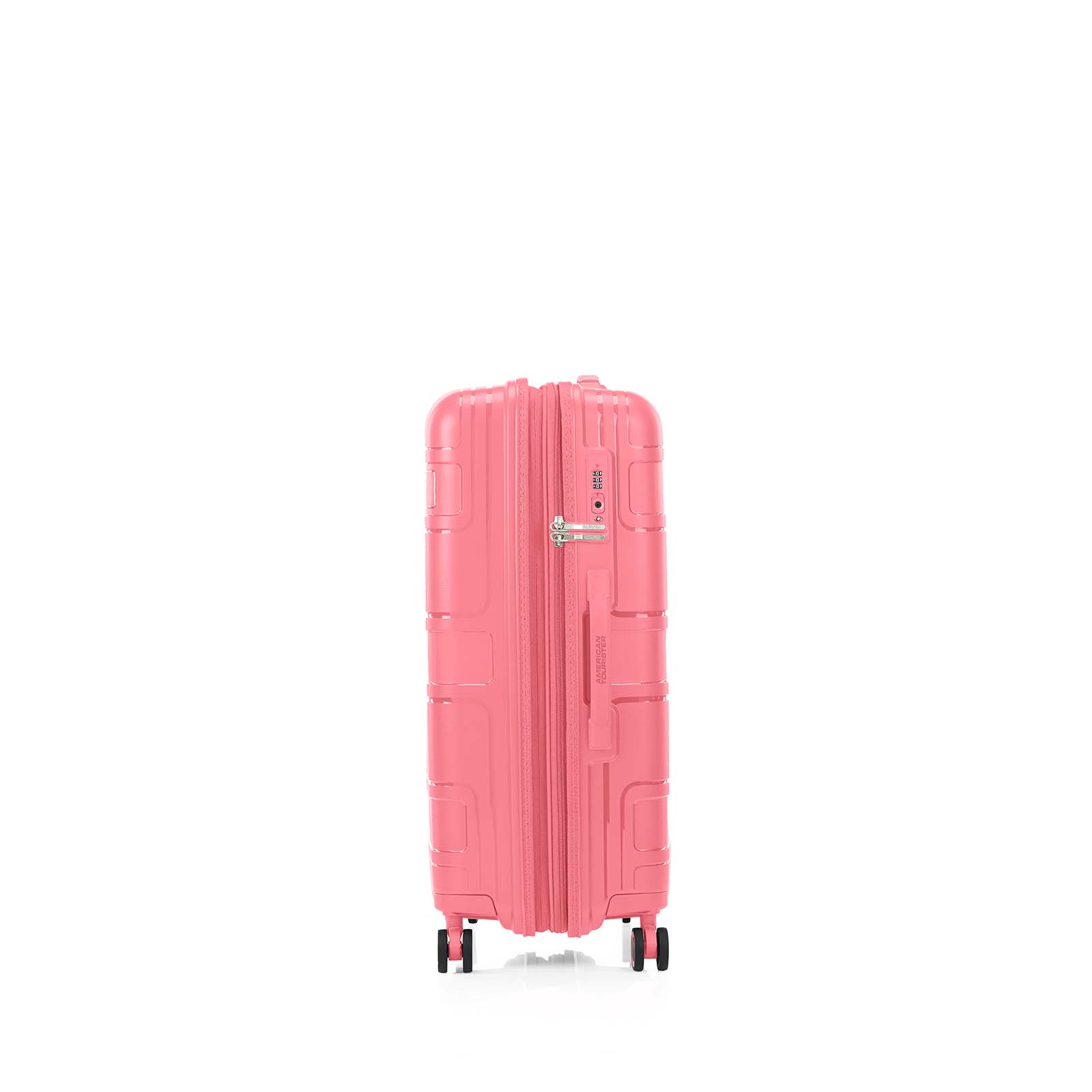 American-Tourister-Light-Max-69cm-Suitcase-Pink-Blush-Handle