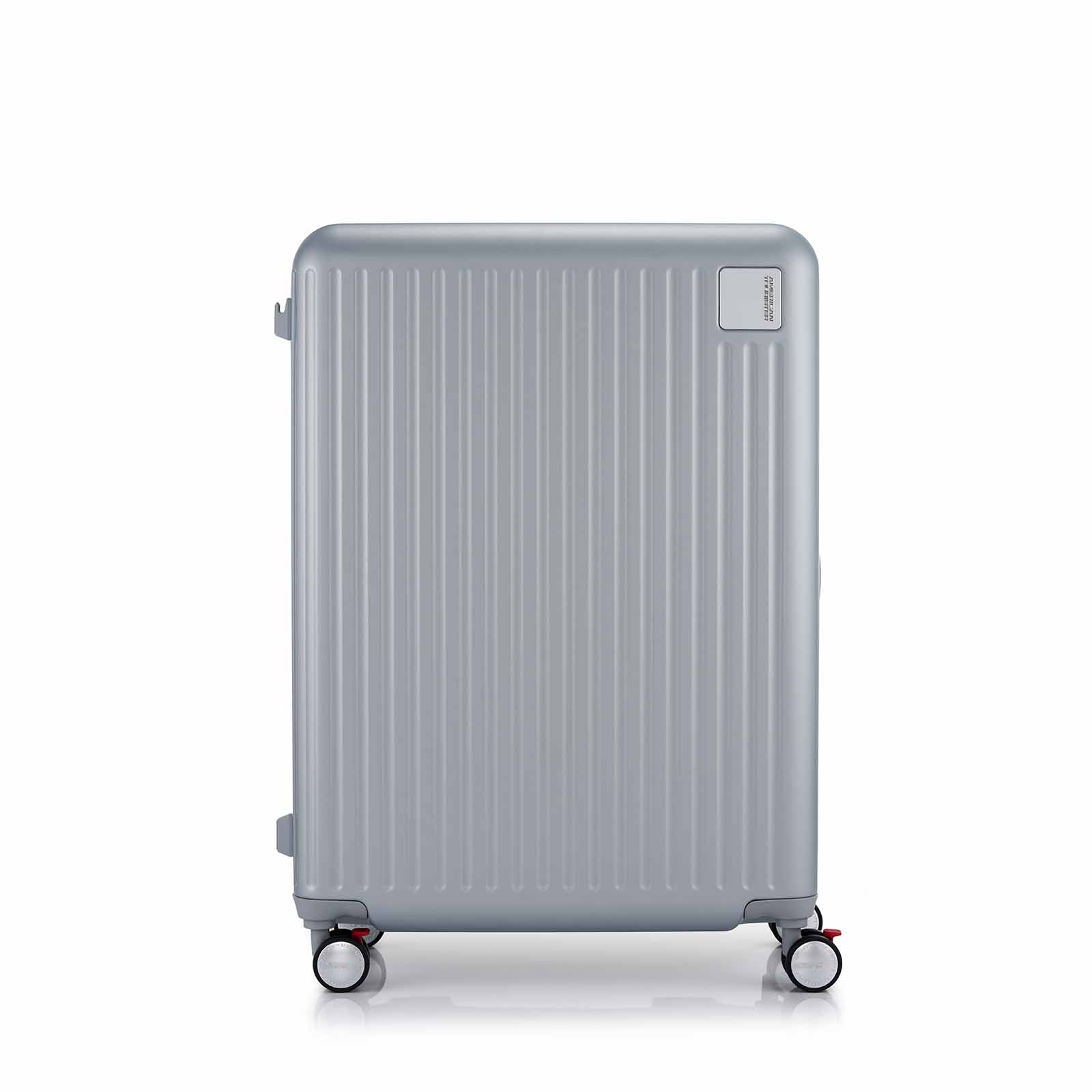 American-Tourister-Lockation-75cm-Suitcase-Light-Silver-Front