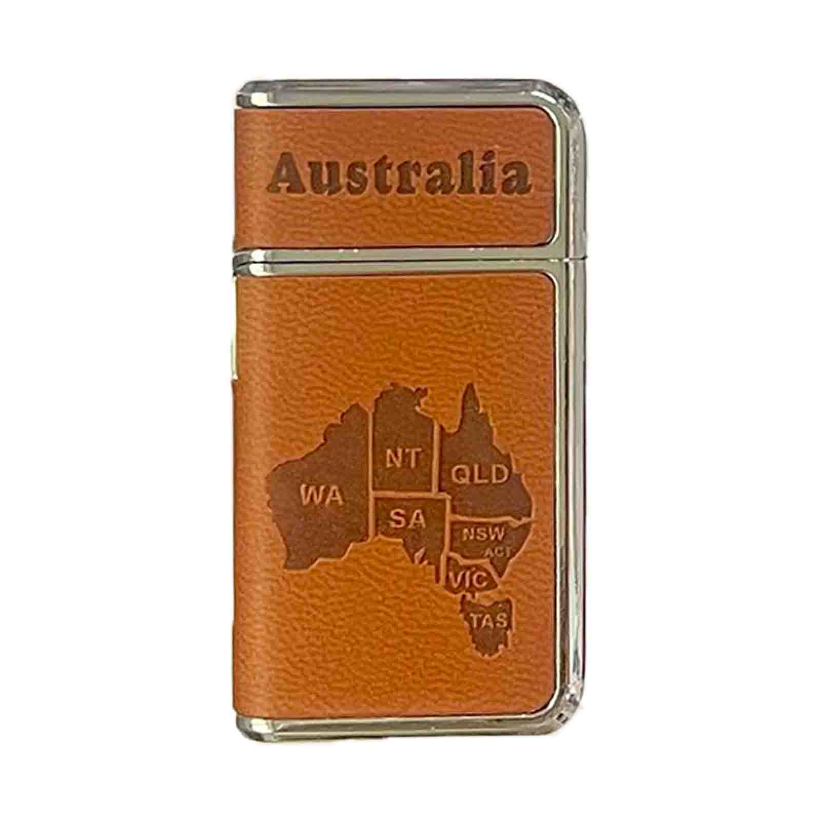 Australian-Lighter-pu-Leather-Map