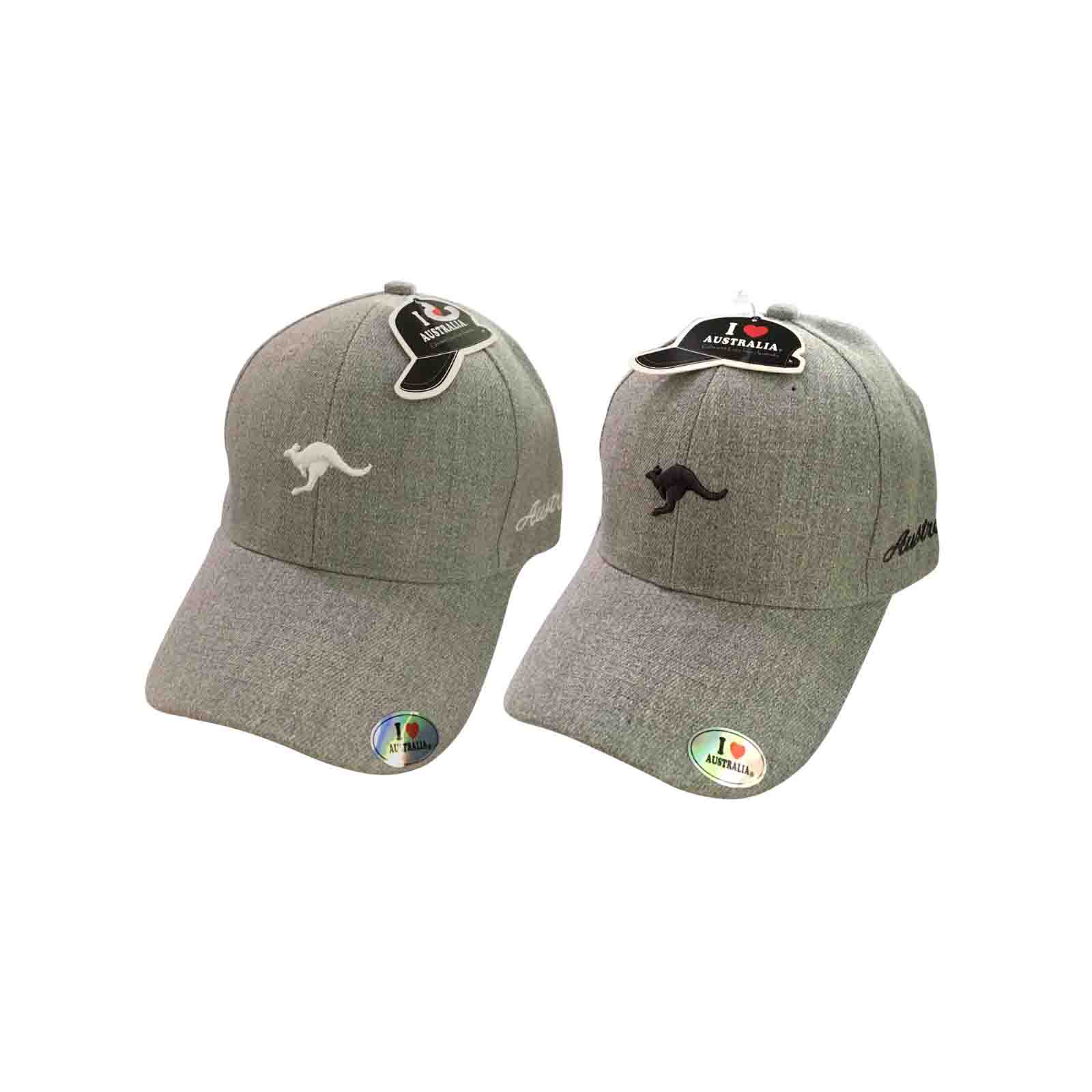 Cap-Australia-Flying-Kangaroo-Grey