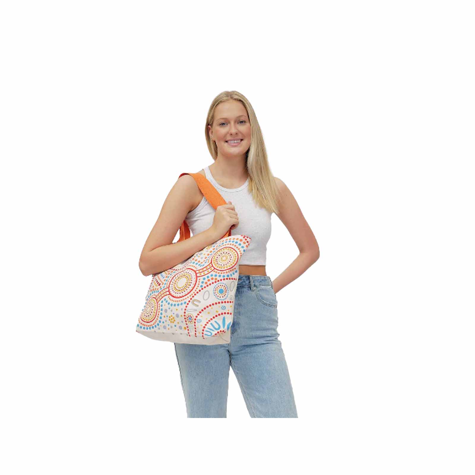 Cotton-Canvas-Shopping-Bag-Stronger-Together