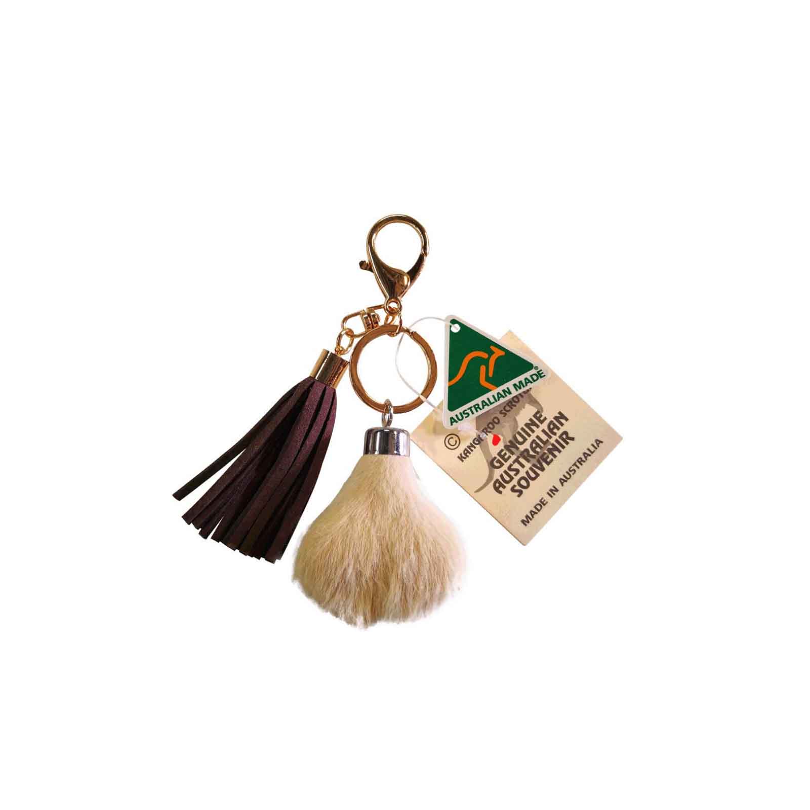 Kangaroo-Scrotum-Keyring-Coloured-BRN