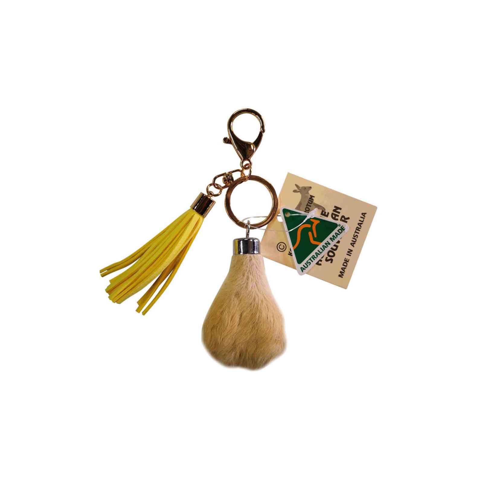 Kangaroo-Scrotum-Keyring-Coloured-YLW