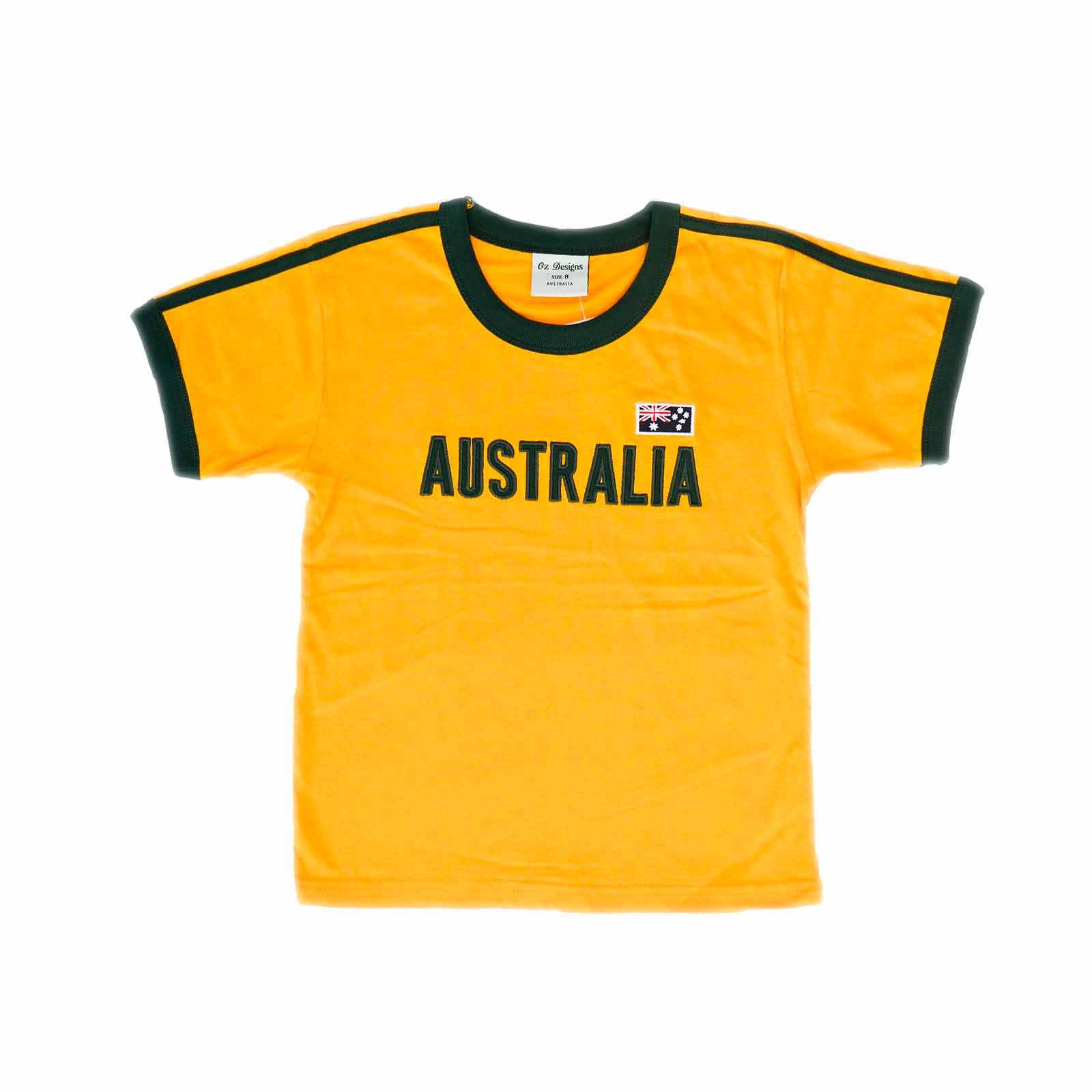 Kids T-Shirt Australia Embroidery Gold 2