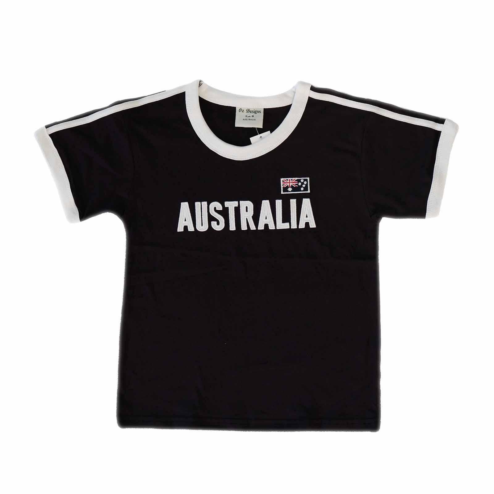 Kids T-Shirt Australia Embroidery Navy 12