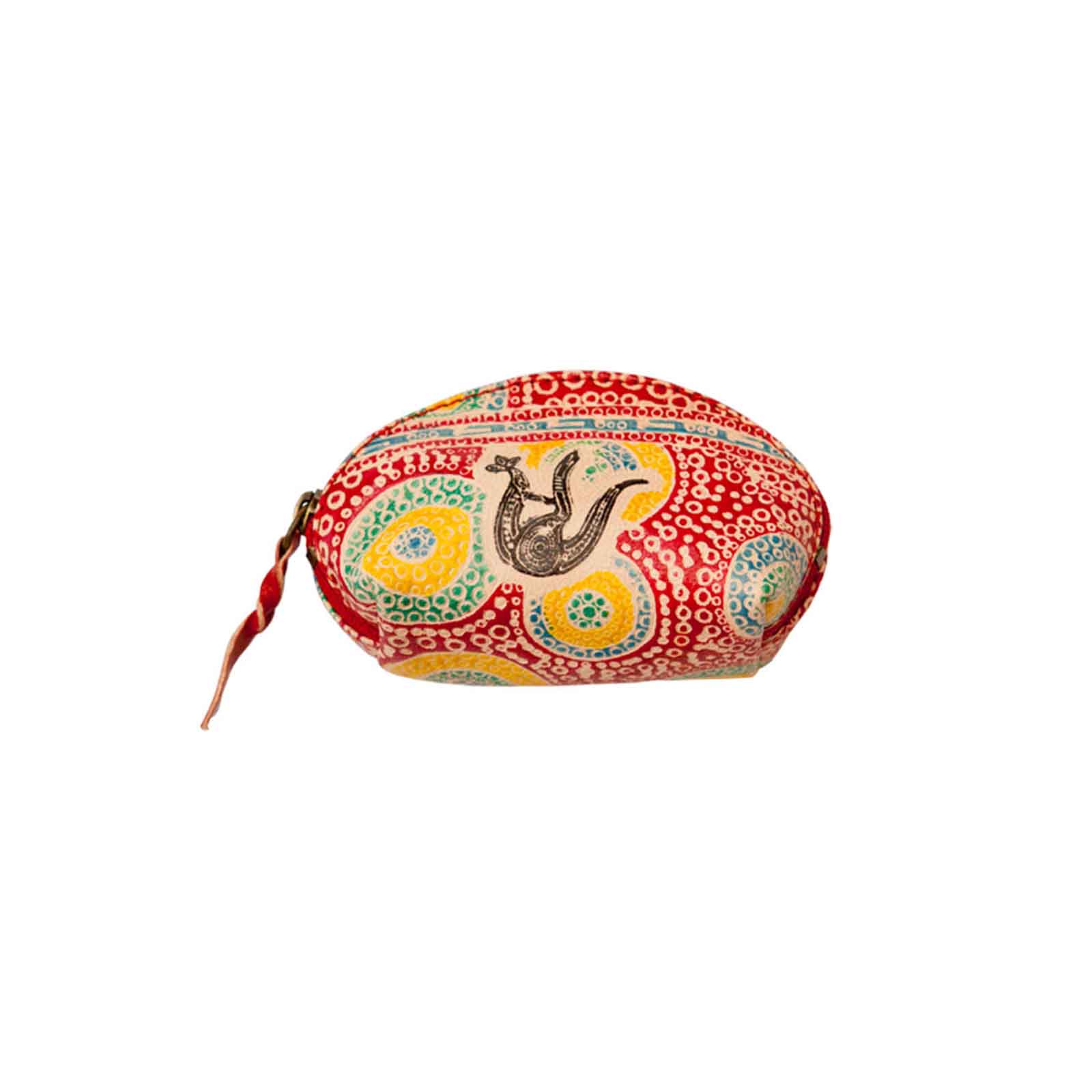 Leather-Coin-Purse-Kangaroo-in-Summer-Flowers-Red