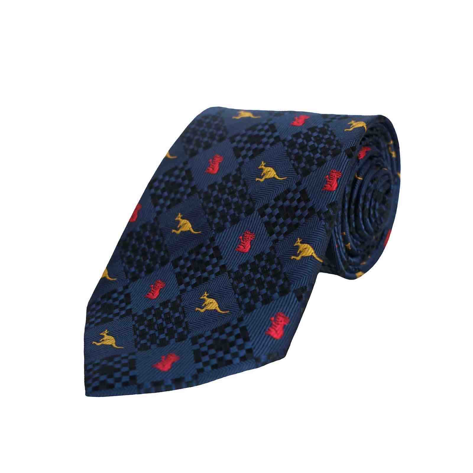 Neck-Tie-Kangaroo-Koala-All-Over-Navy