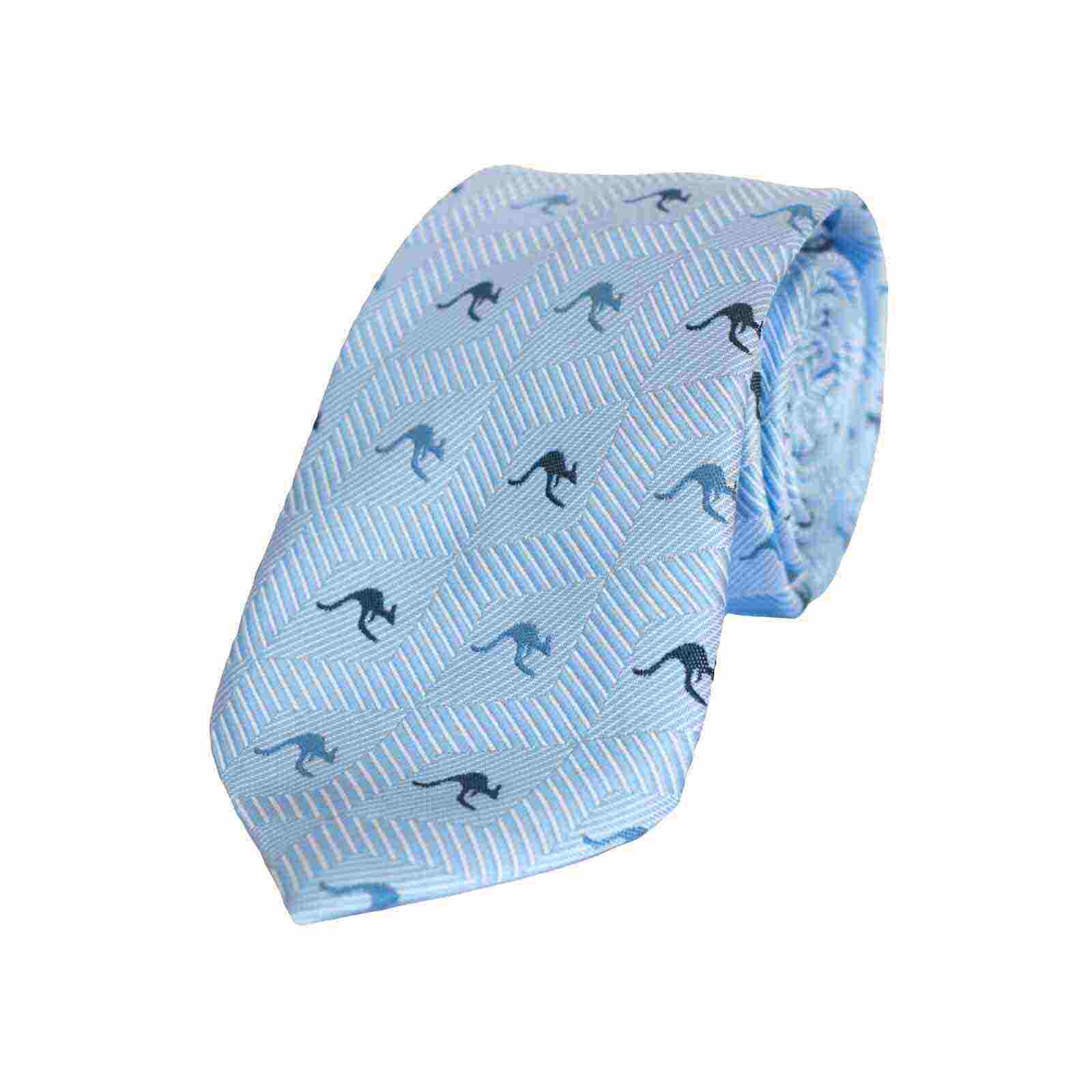 Neck-Tie-Kangaroo-Multi-Souvenir-Blue