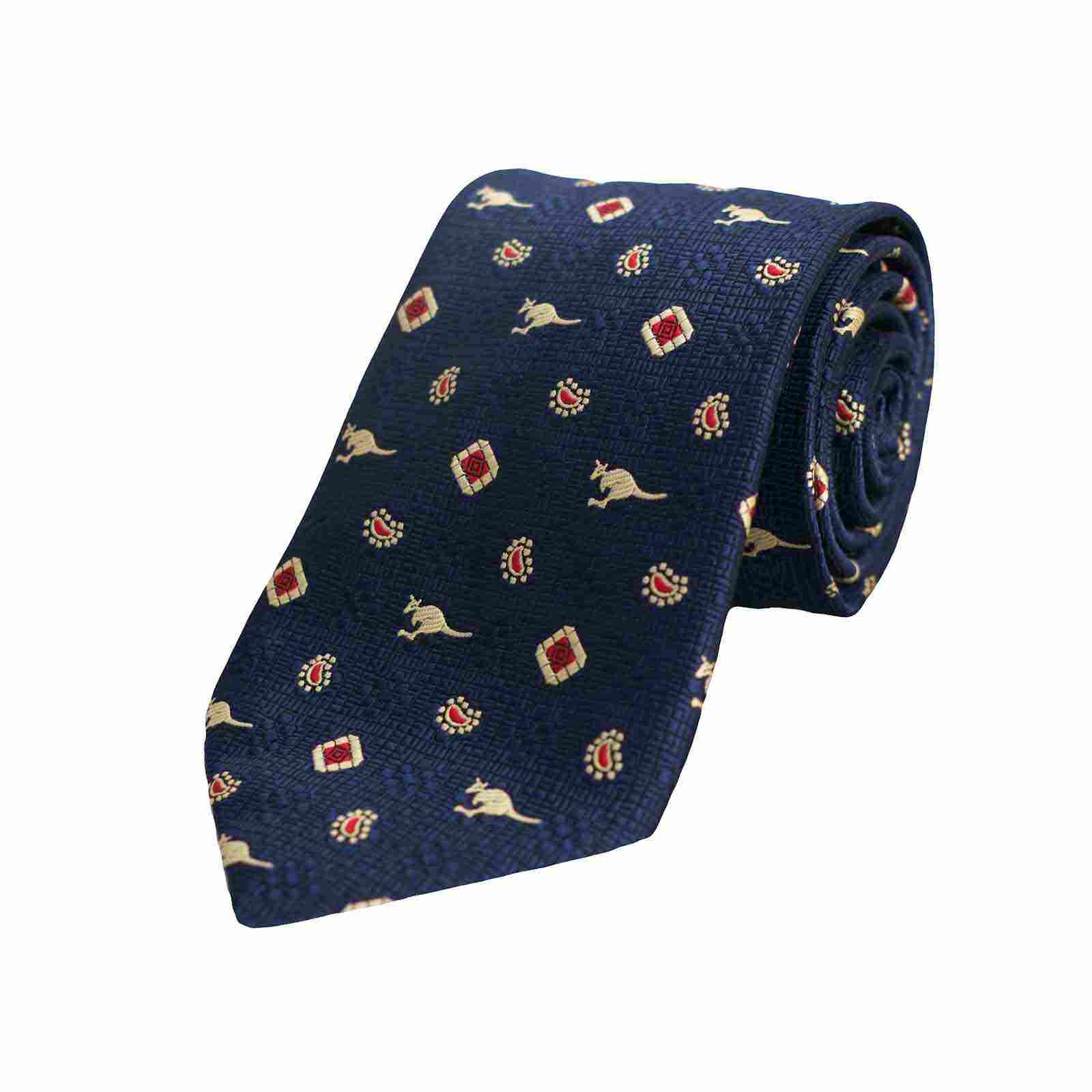 Neck-Tie-Kangaroo-Neat-Tie-Diamonds-Navy