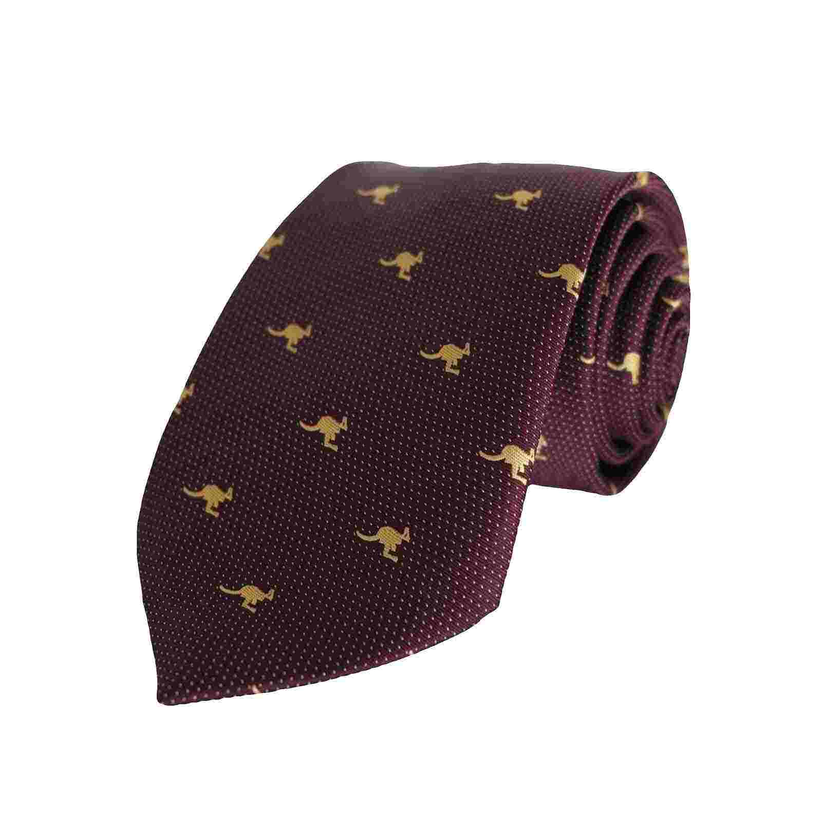 Neck-Tie-Kangaroo-Pin-Dot-Tie-Burg