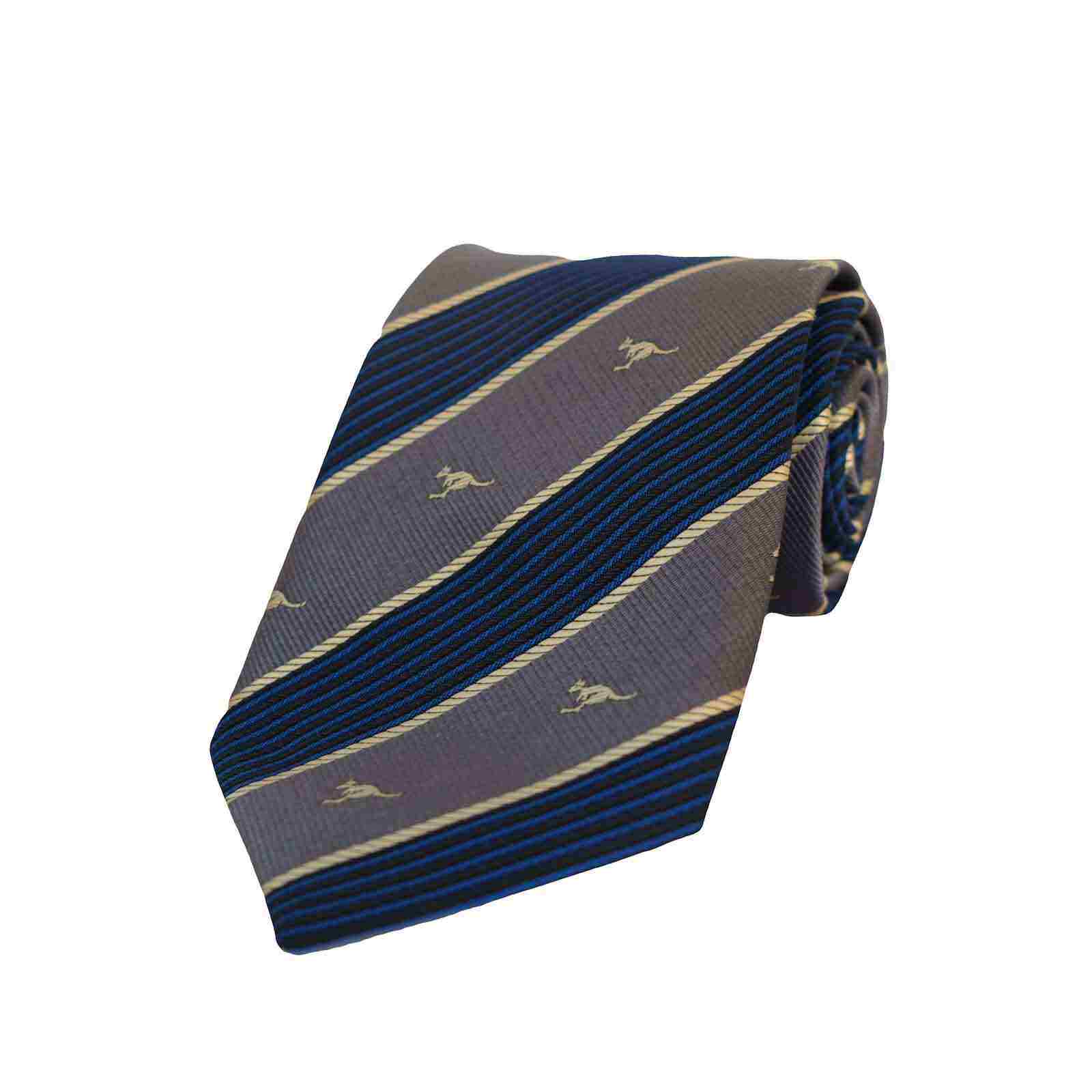 Neck-Tie-Kangaroo-Stripe-Tie-Grey