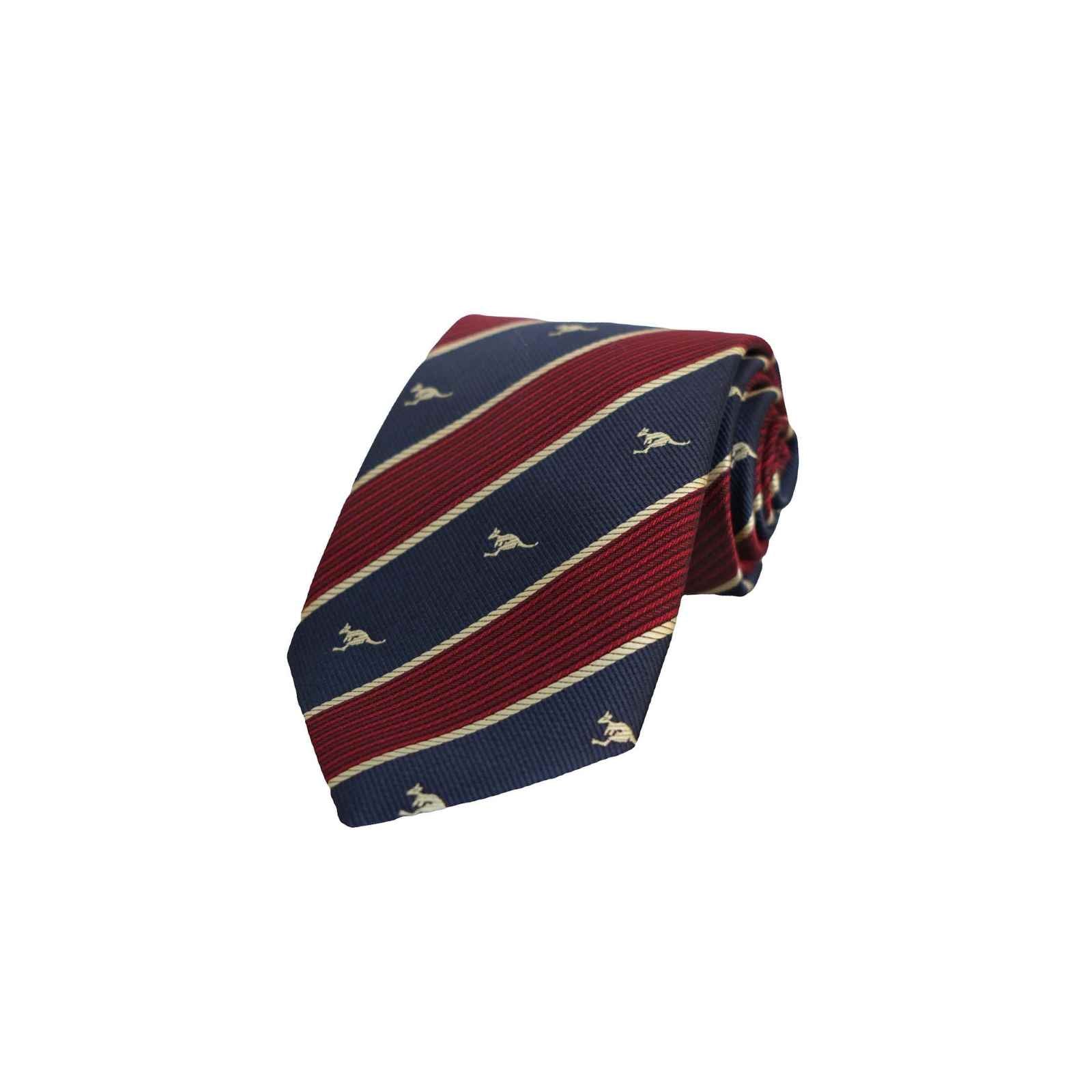 Neck-Tie-Kangaroo-Stripe-Tie-Navy