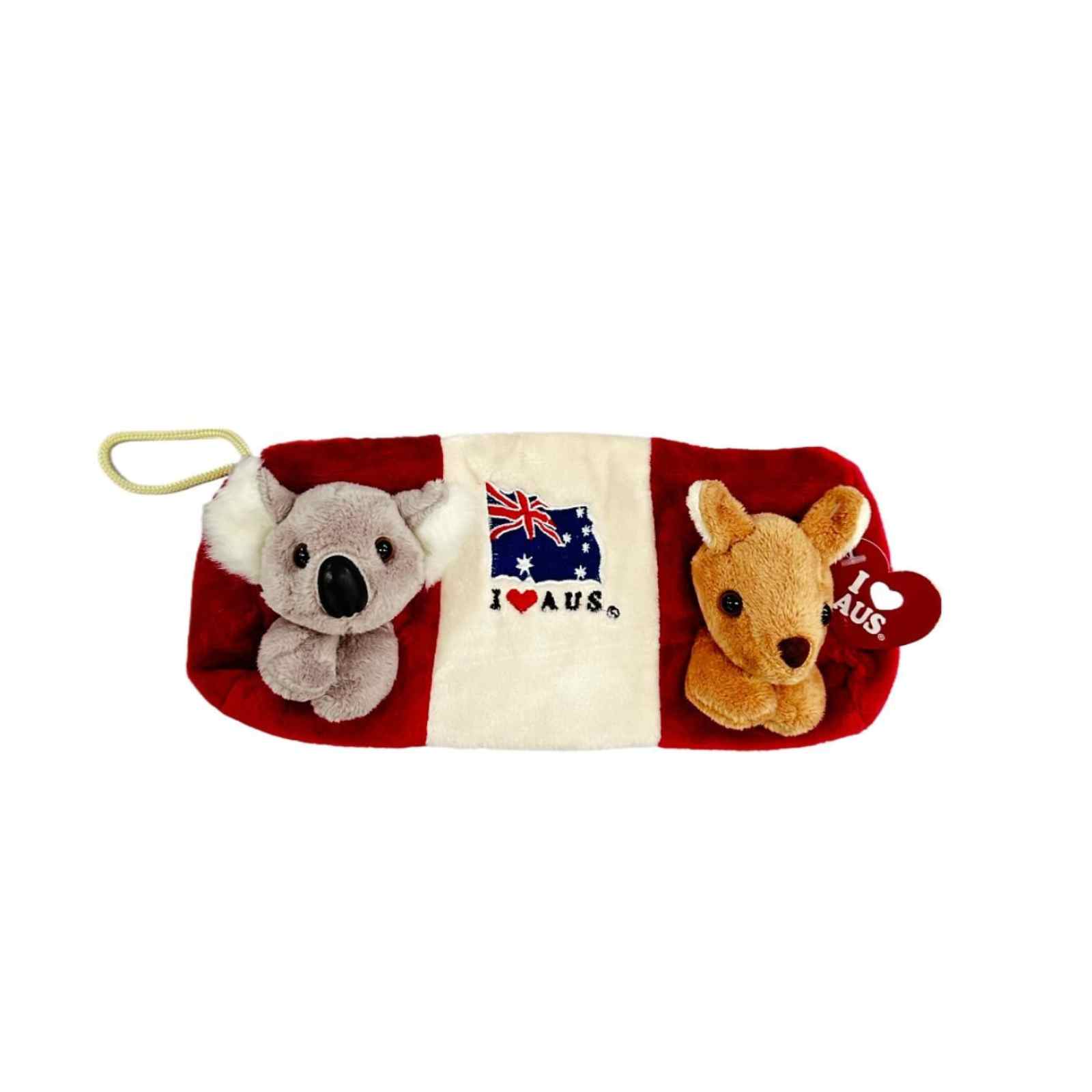 Pencil-Case-Koala-Kangaroo-Red