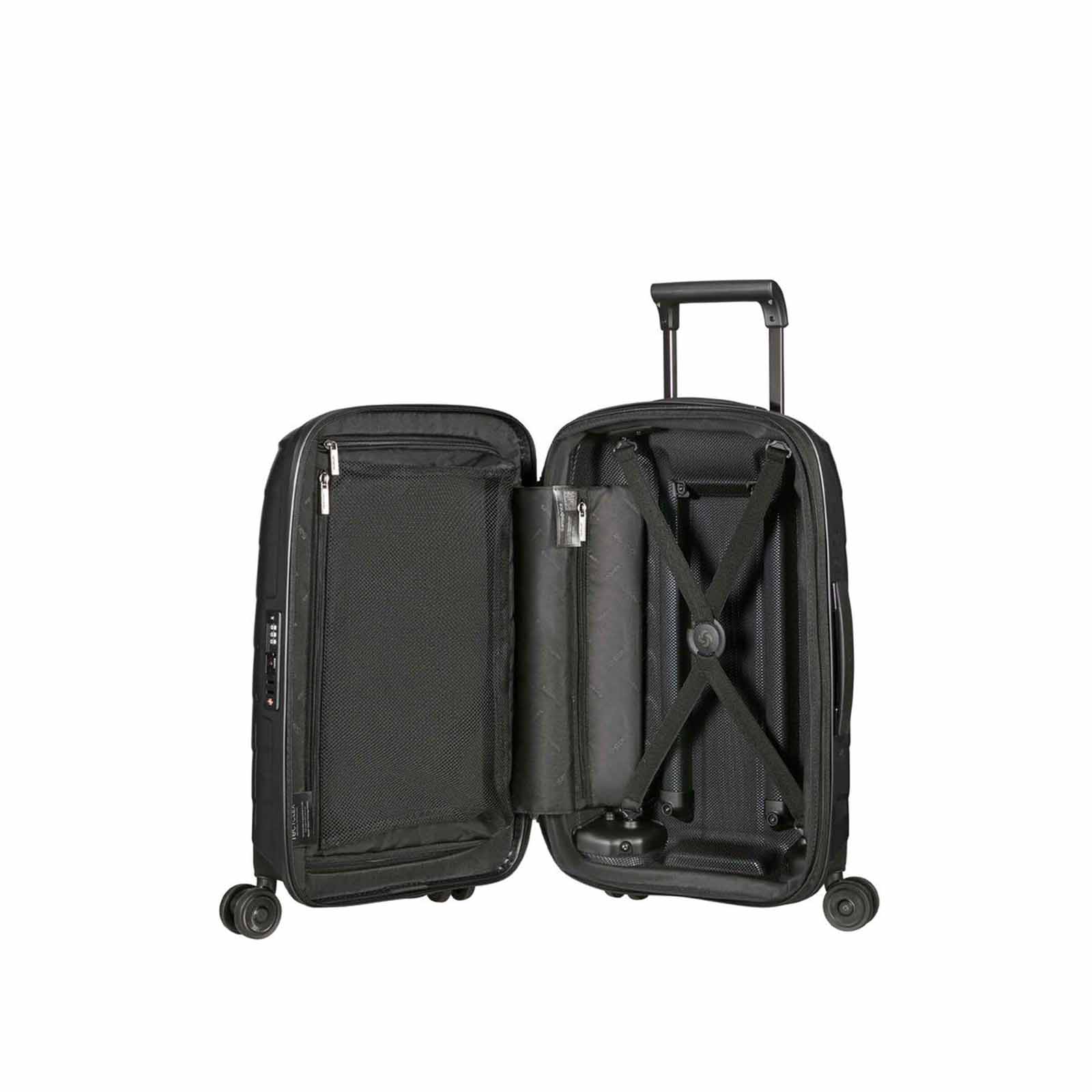 Samsonite-Attrix-55cm-Suitcase-Anthracite-Open