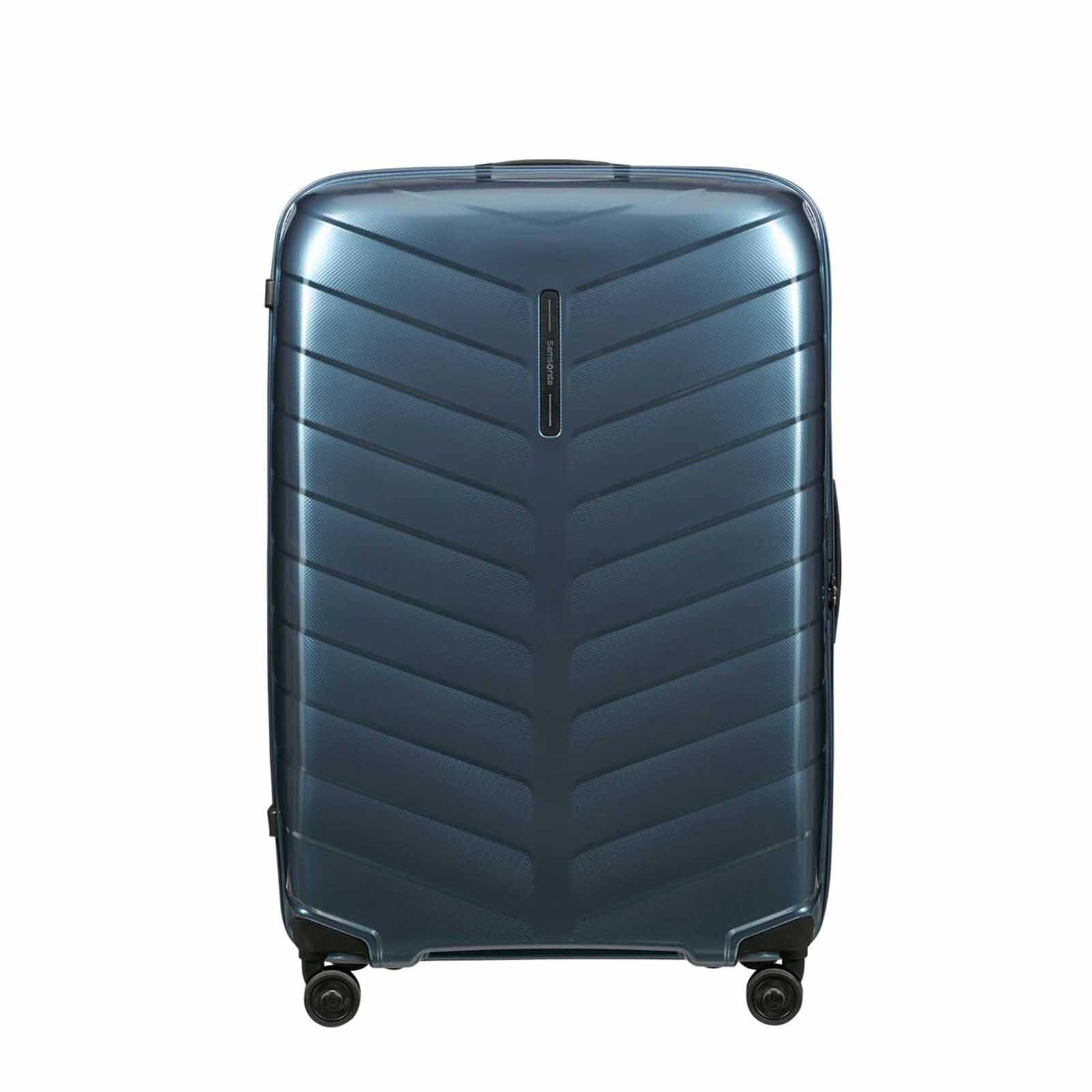 Samsonite-Attrix-81cm-Suitcase-Steel-Blue-Front