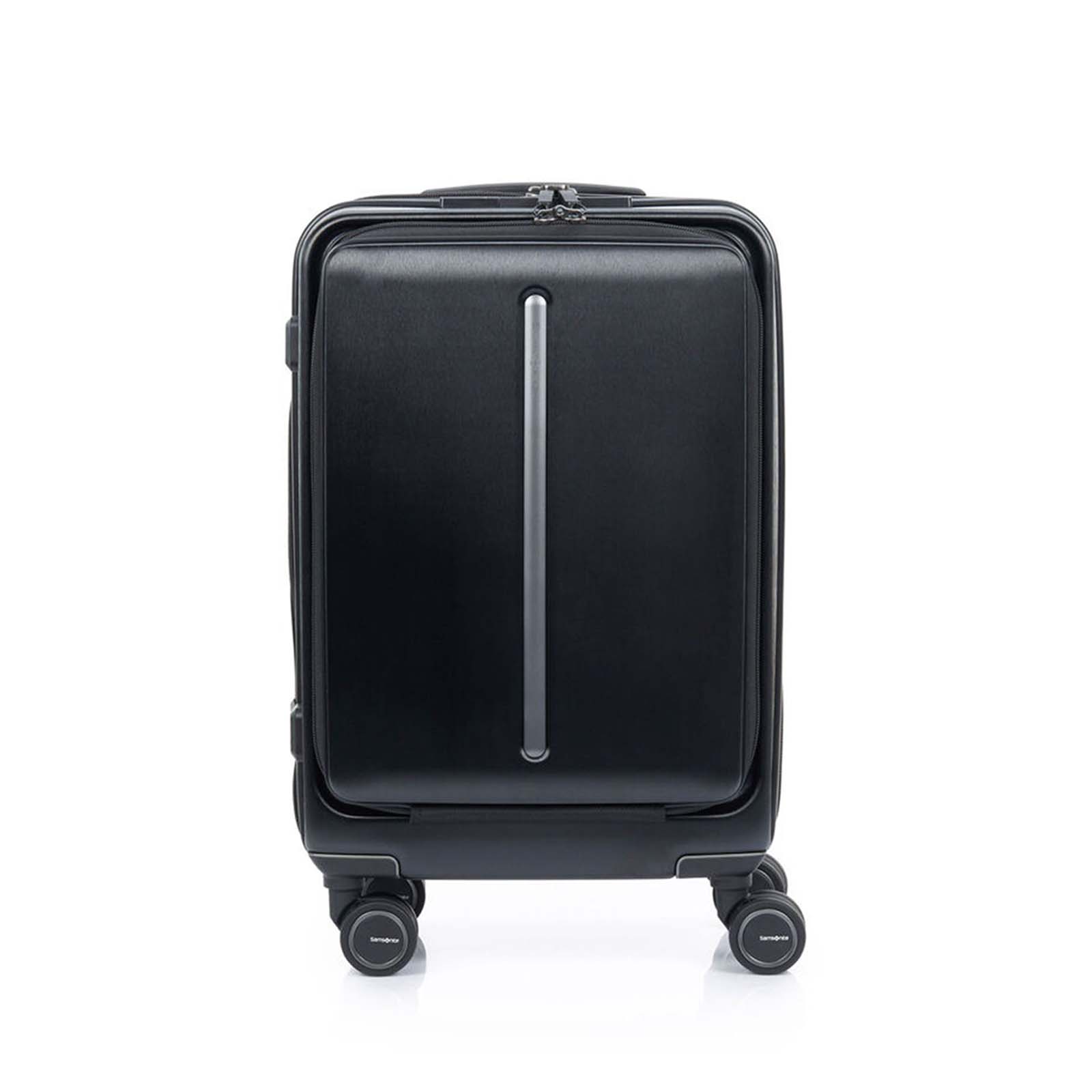 Samsonite-Beamix-55cm-Front-Pocket-Suitcase-Black-Front