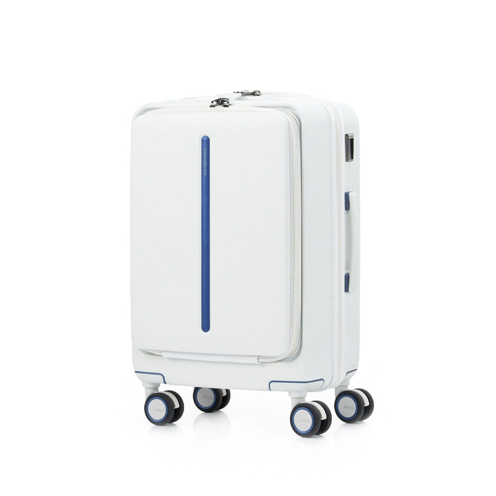 Samsonite-Beamix-55cm-Front-Pocket-Suitcase-White-Angle