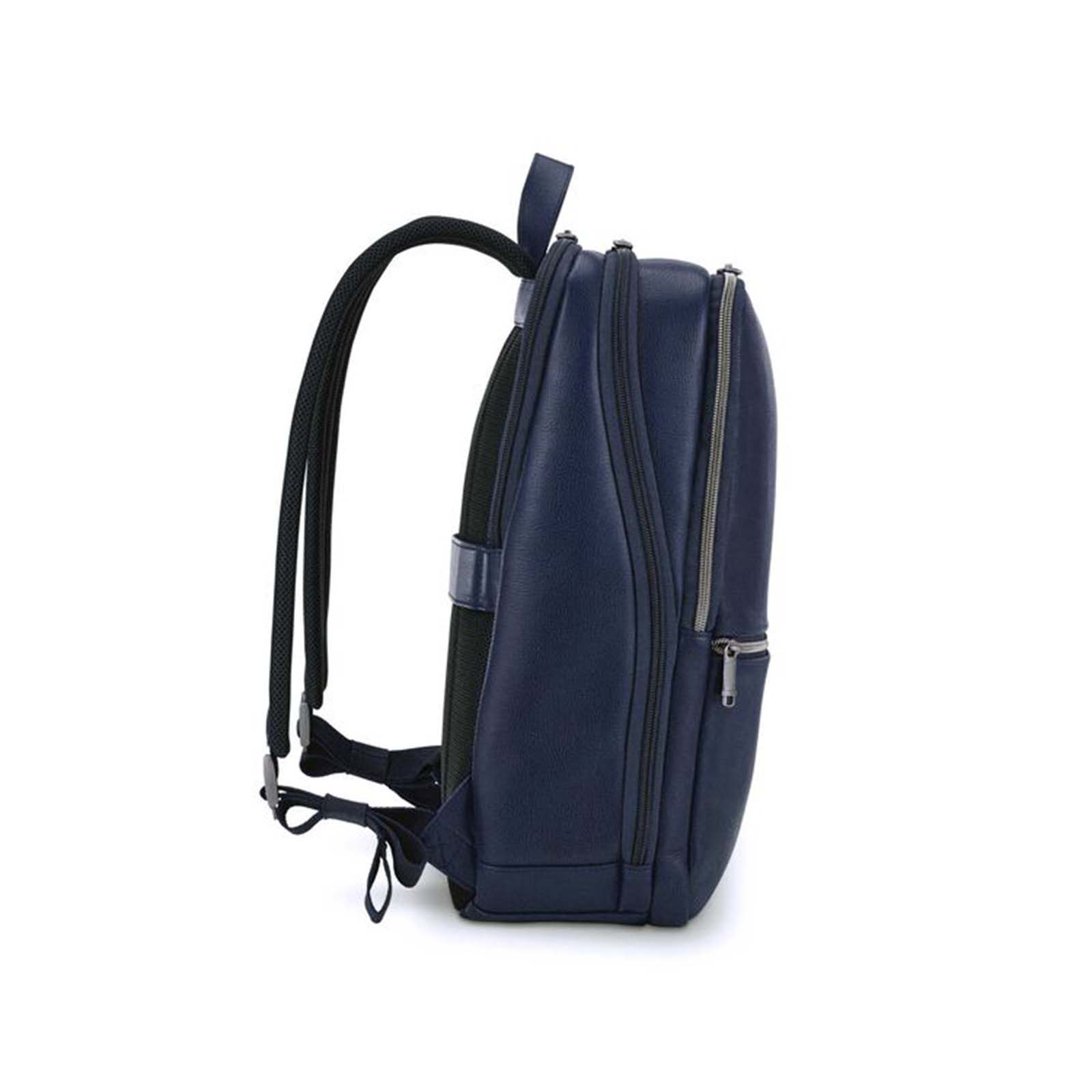 Samsonite-Classic-Leather-14.1-Inch-Laptop-Backpack-Navy-Side