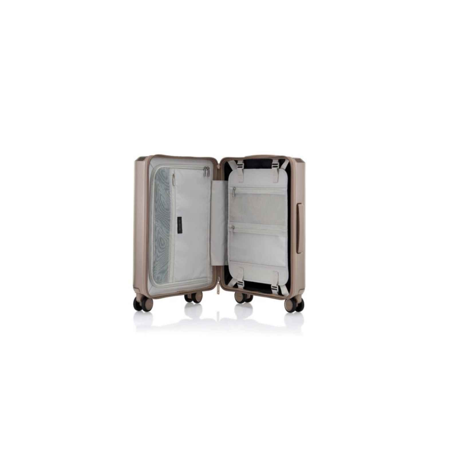 Samsonite-Evoa-Z-55cm-Suitcase-Ivory-Gold-Open