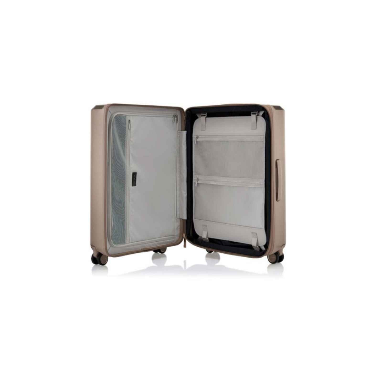 Samsonite-Evoa-Z-69cm-Suitcase-Ivory-Gold-Open