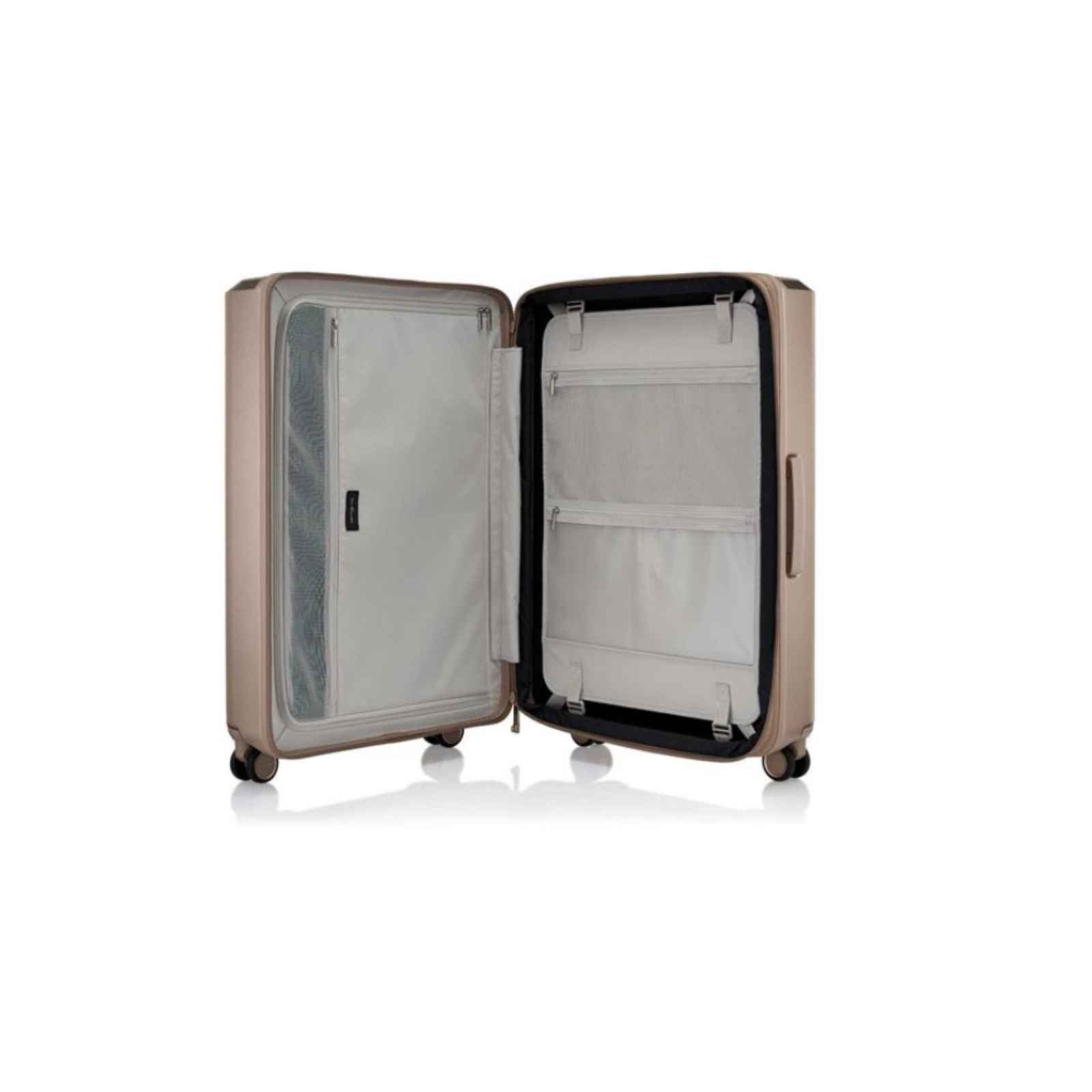 Samsonite-Evoa-Z-75cm-Suitcase-Ivory-Gold-Open