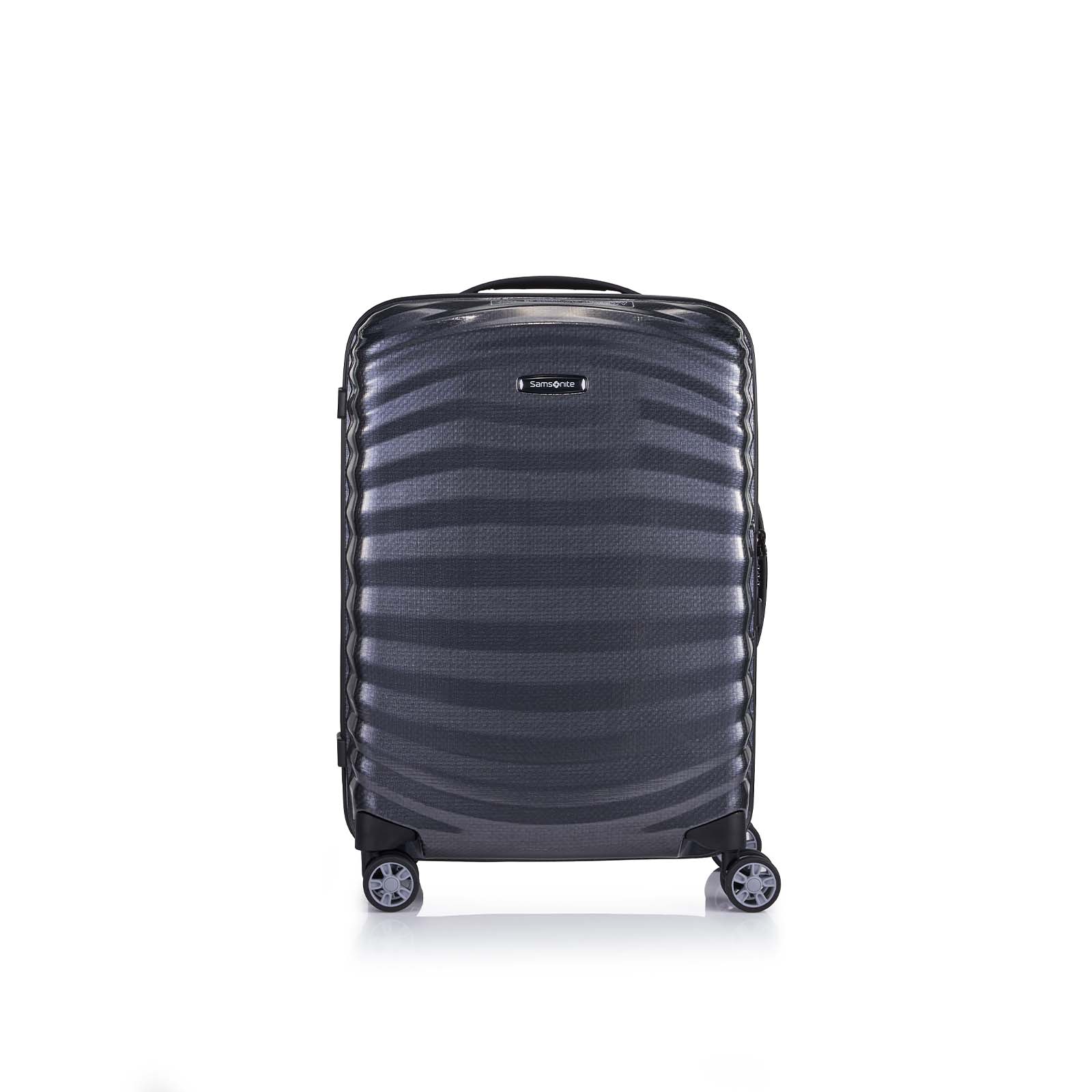 Samsonite-Lite-Shock-Sport-55cm-Suitcase-Black-Front