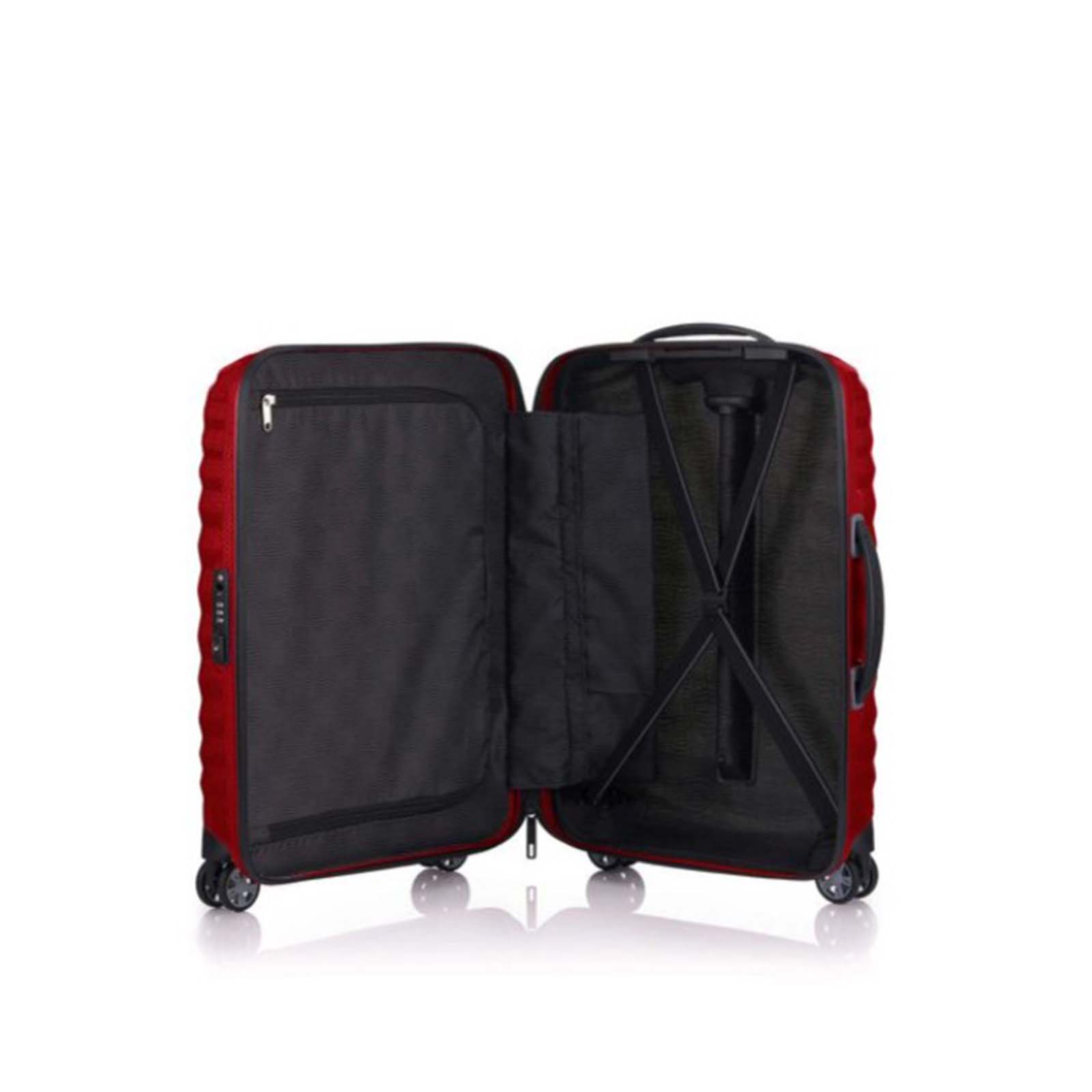 Samsonite-Lite-Shock-Sport-55cm-Suitcase-Chilli-Red-Open