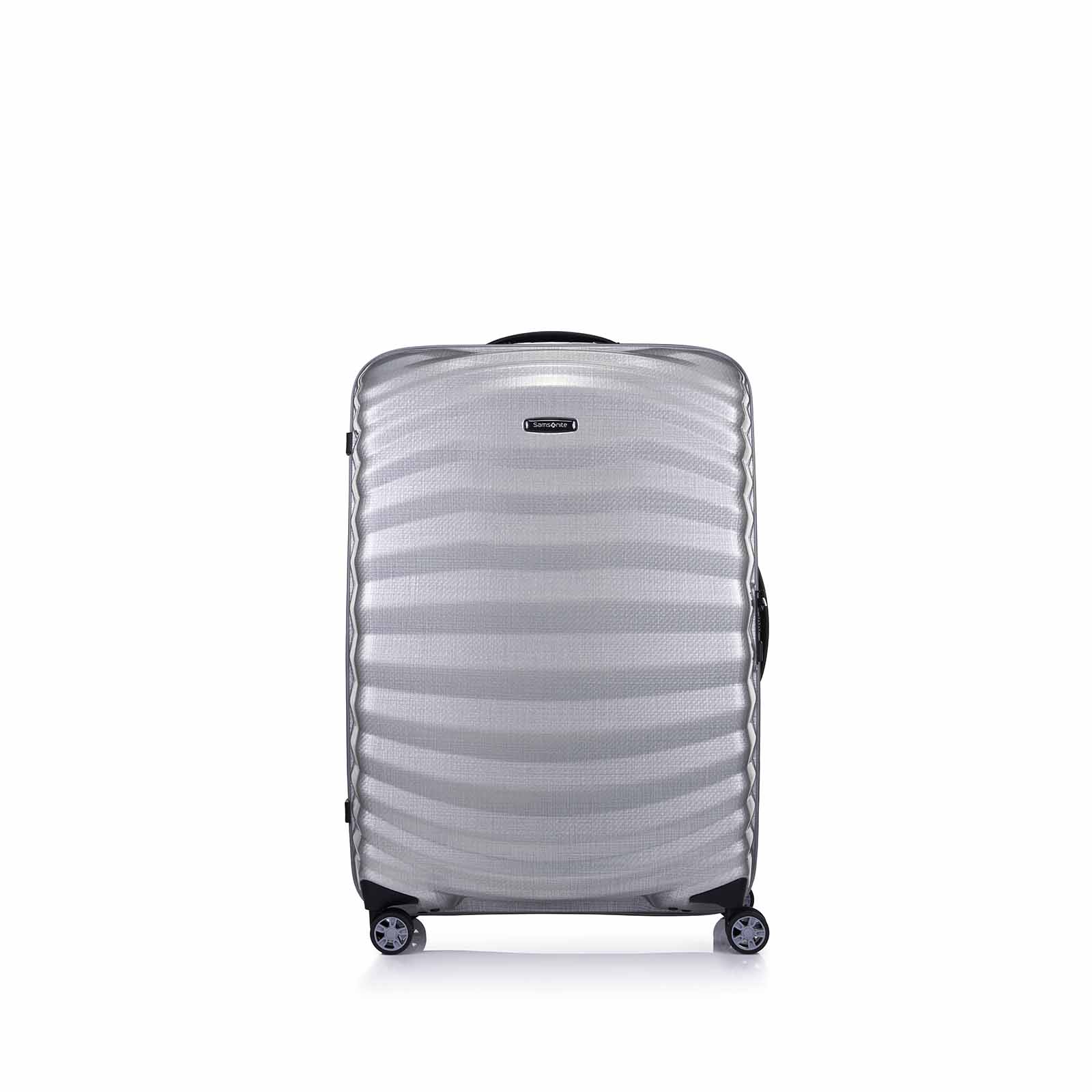 Samsonite-Lite-Shock-Sport-75cm-Suitcase-Silver-Front