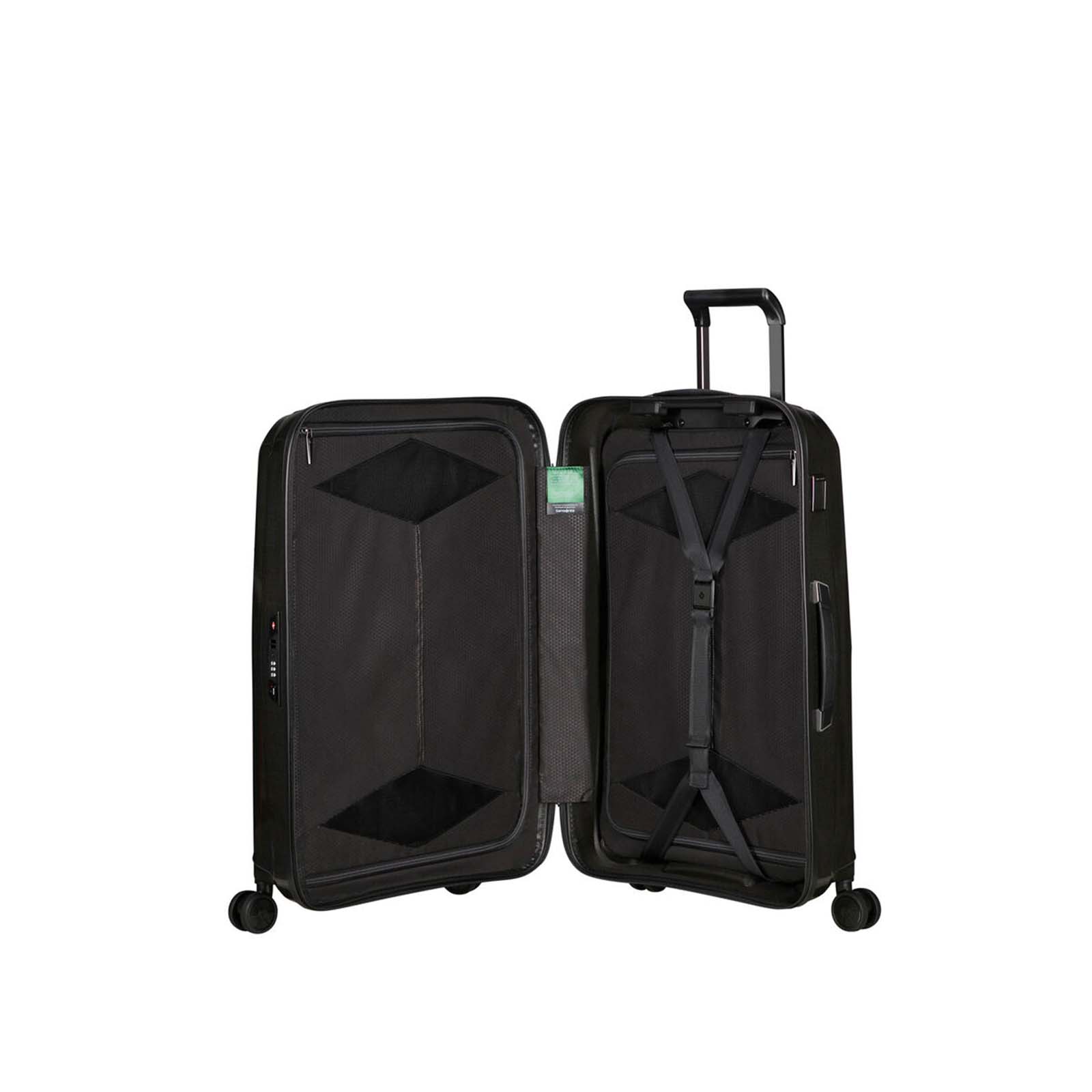 Samsonite-Major-Lite-69cm-Suitcase-Black-Open