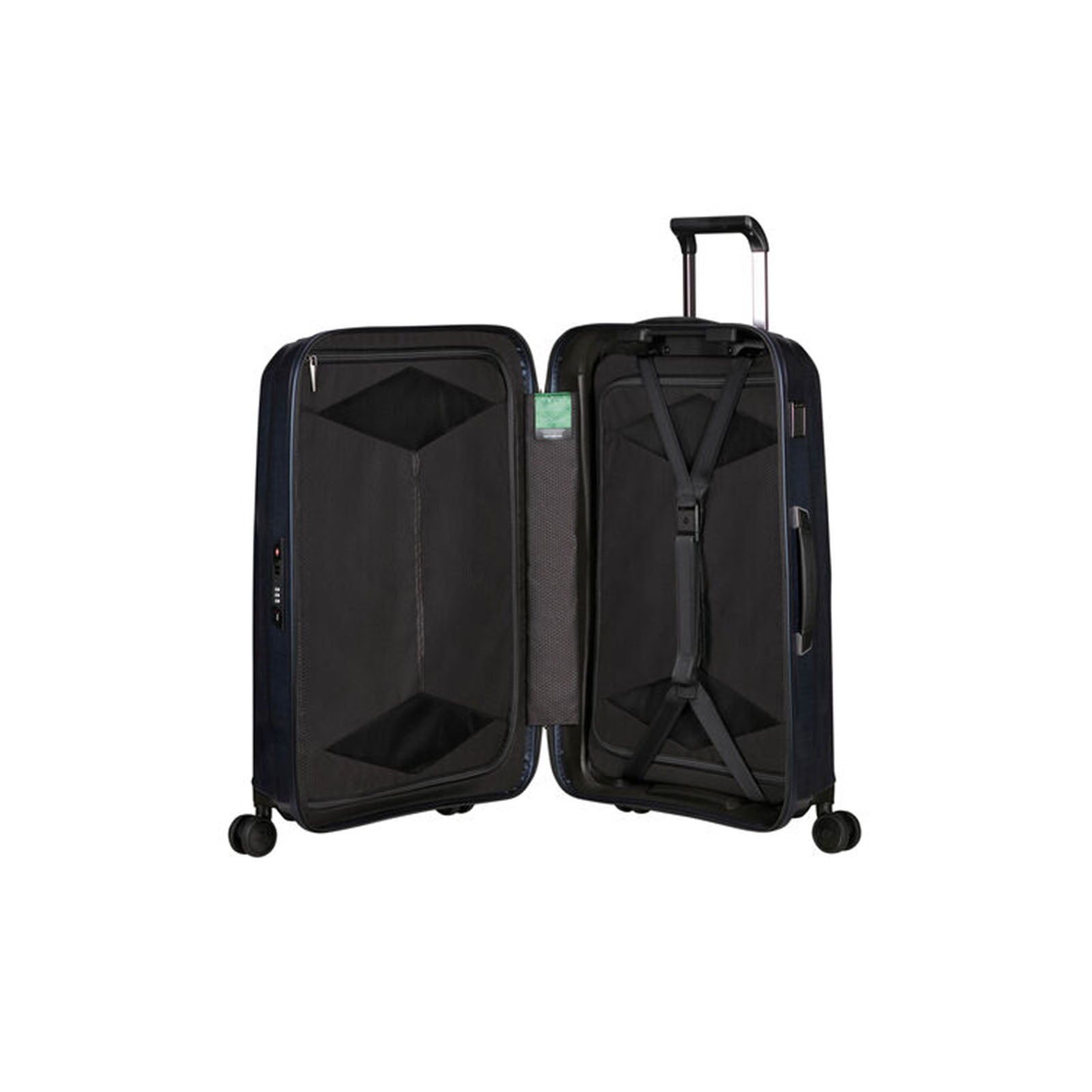 Samsonite-Major-Lite-69cm-Suitcase-Midnight-Blue-Open