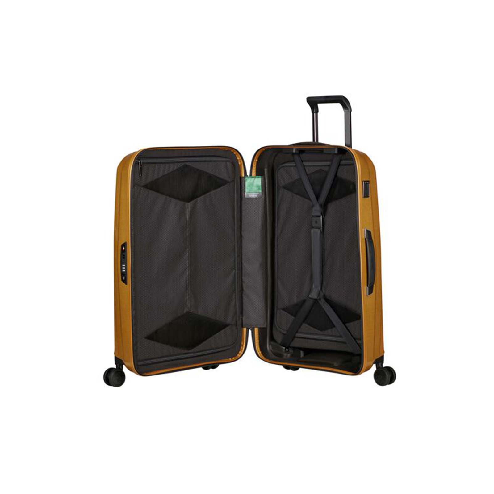 Samsonite-Major-Lite-69cm-Suitcase-Saffron-Yellow-Open