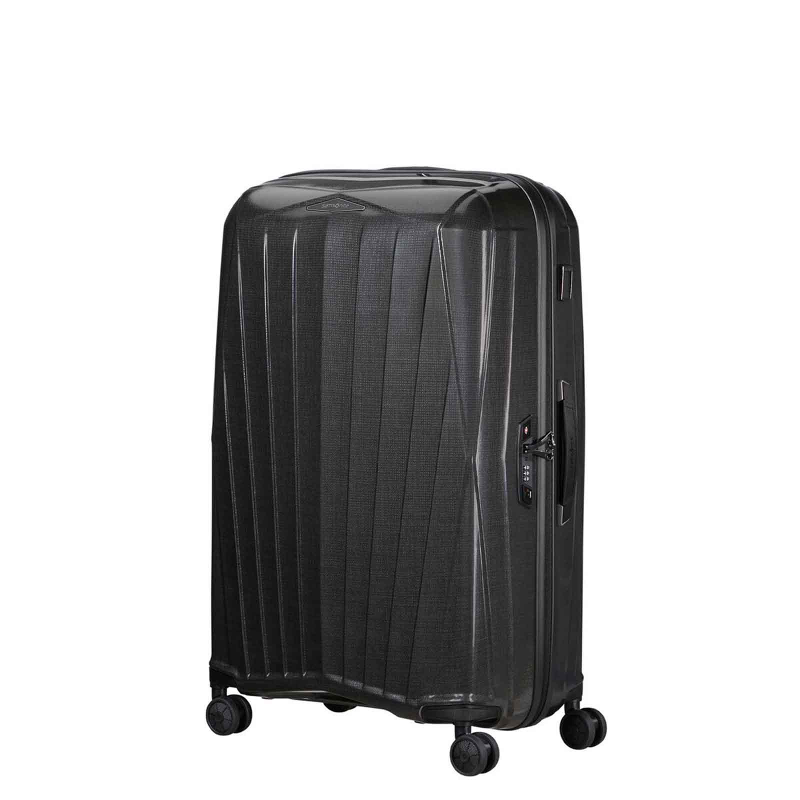 Samsonite-Major-Lite-77cm-Suitcase-Black-Front-Open