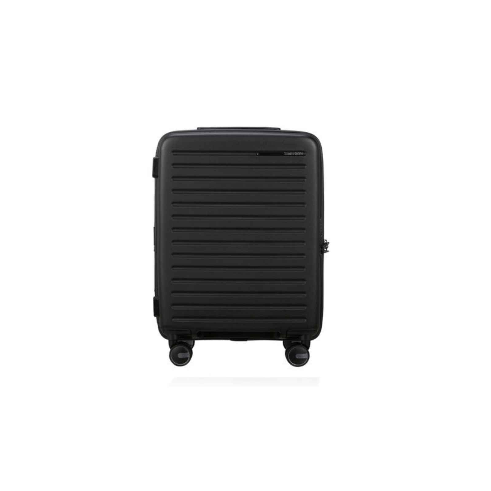 Samsonite-Restackd-55cm-Suitcase-Black-Front