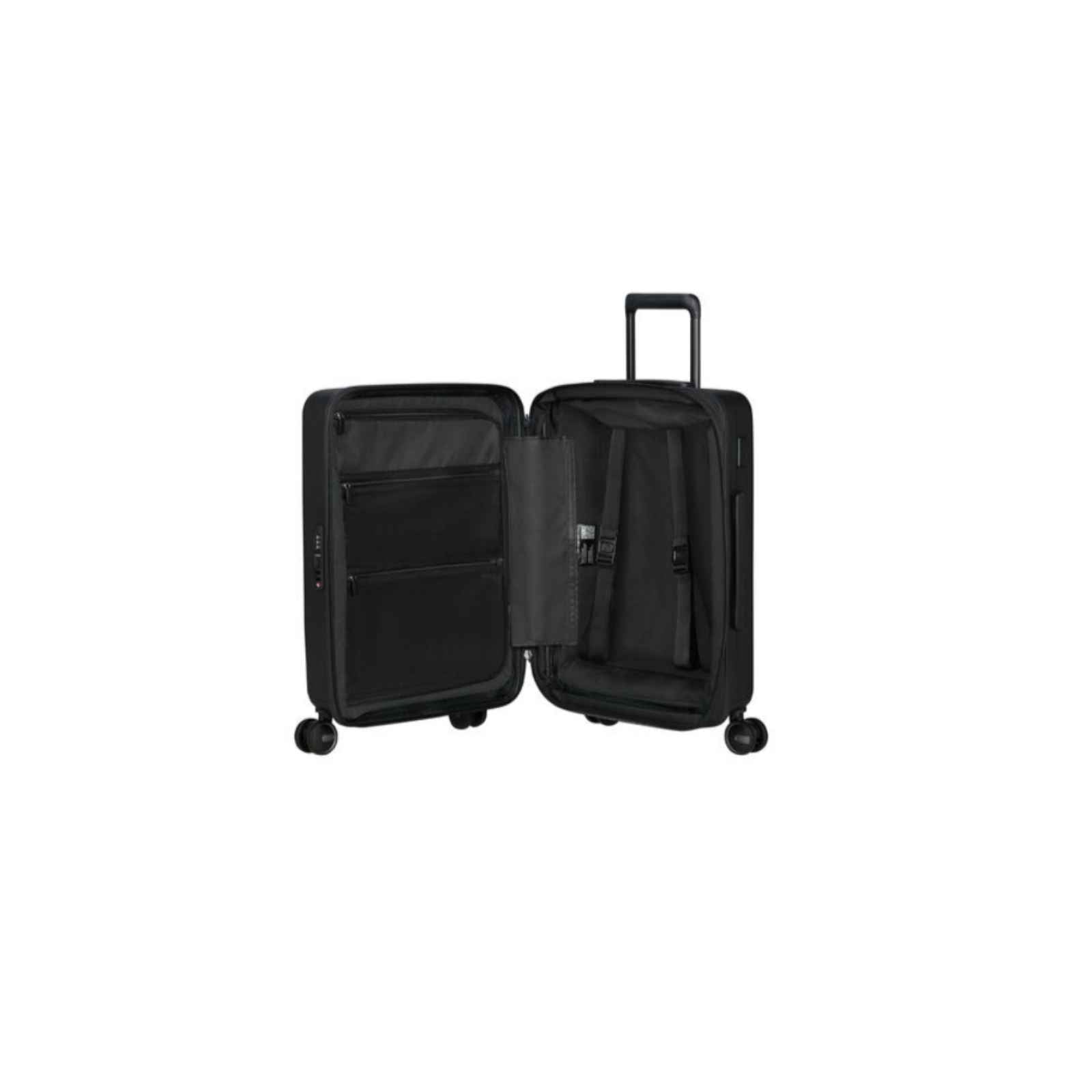 Samsonite-Restackd-55cm-Suitcase-Black-Open