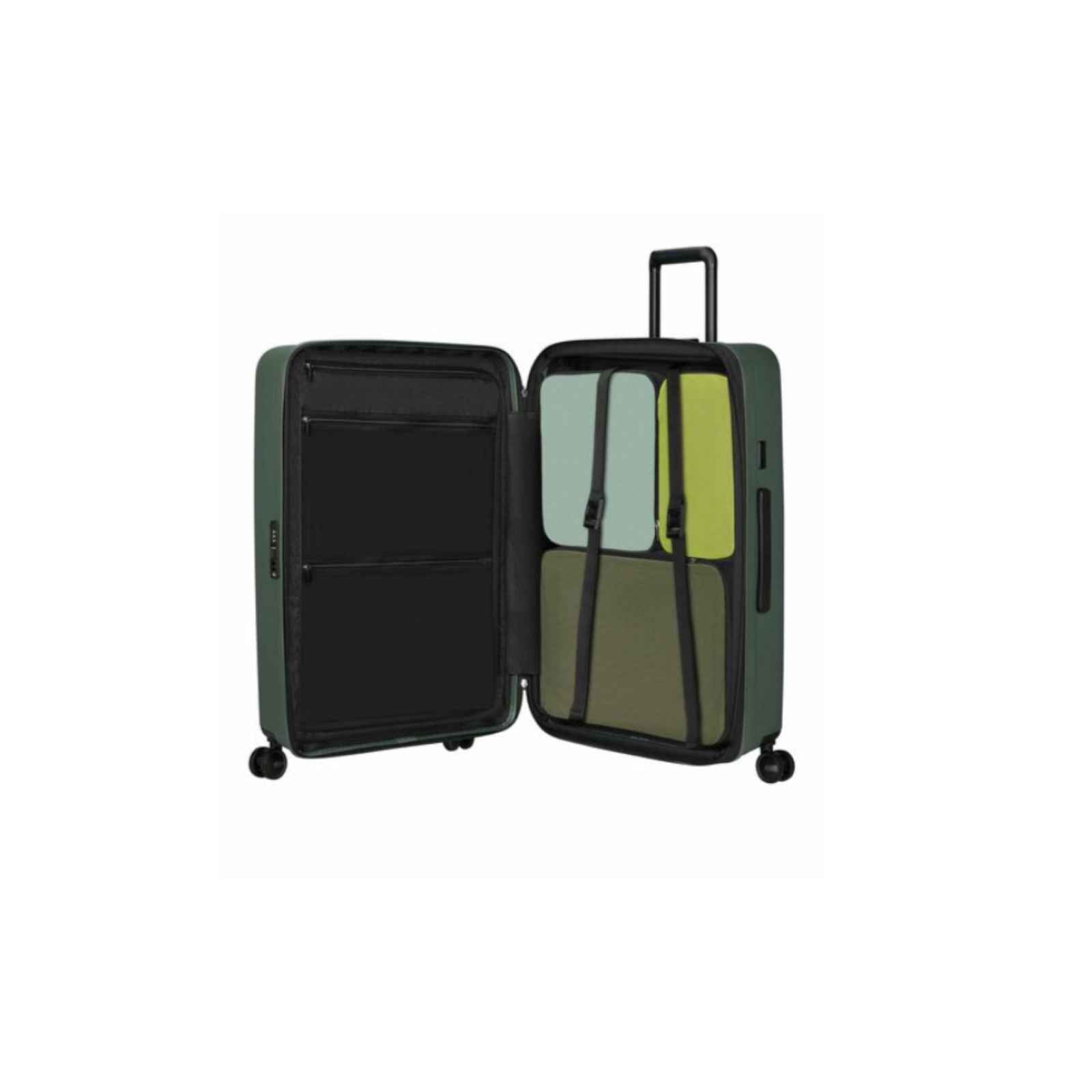 Samsonite-Restackd-75cm-Suitcase-Sage-Open-Packing