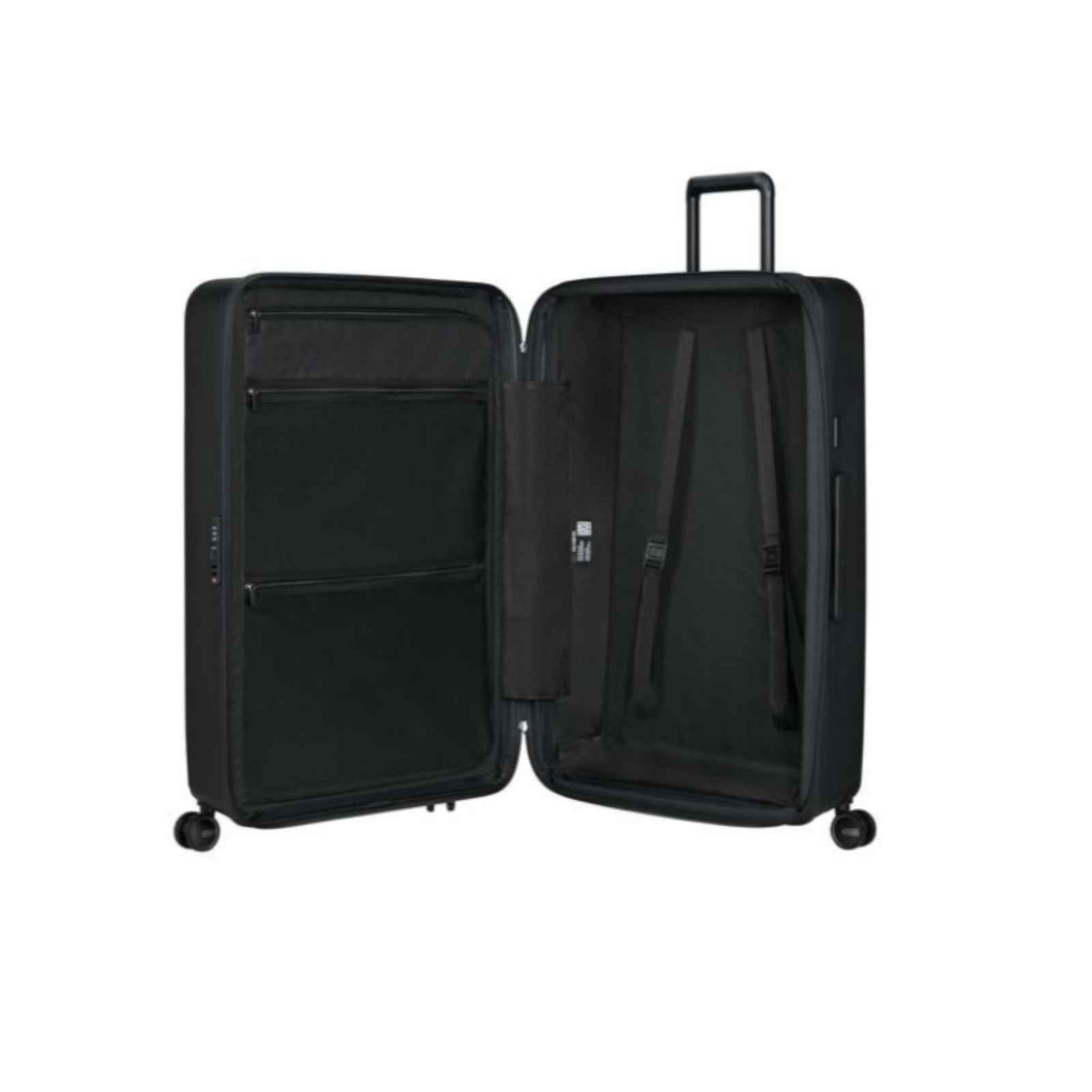 Samsonite-Restackd-81cm-Suitcase-Black-Open