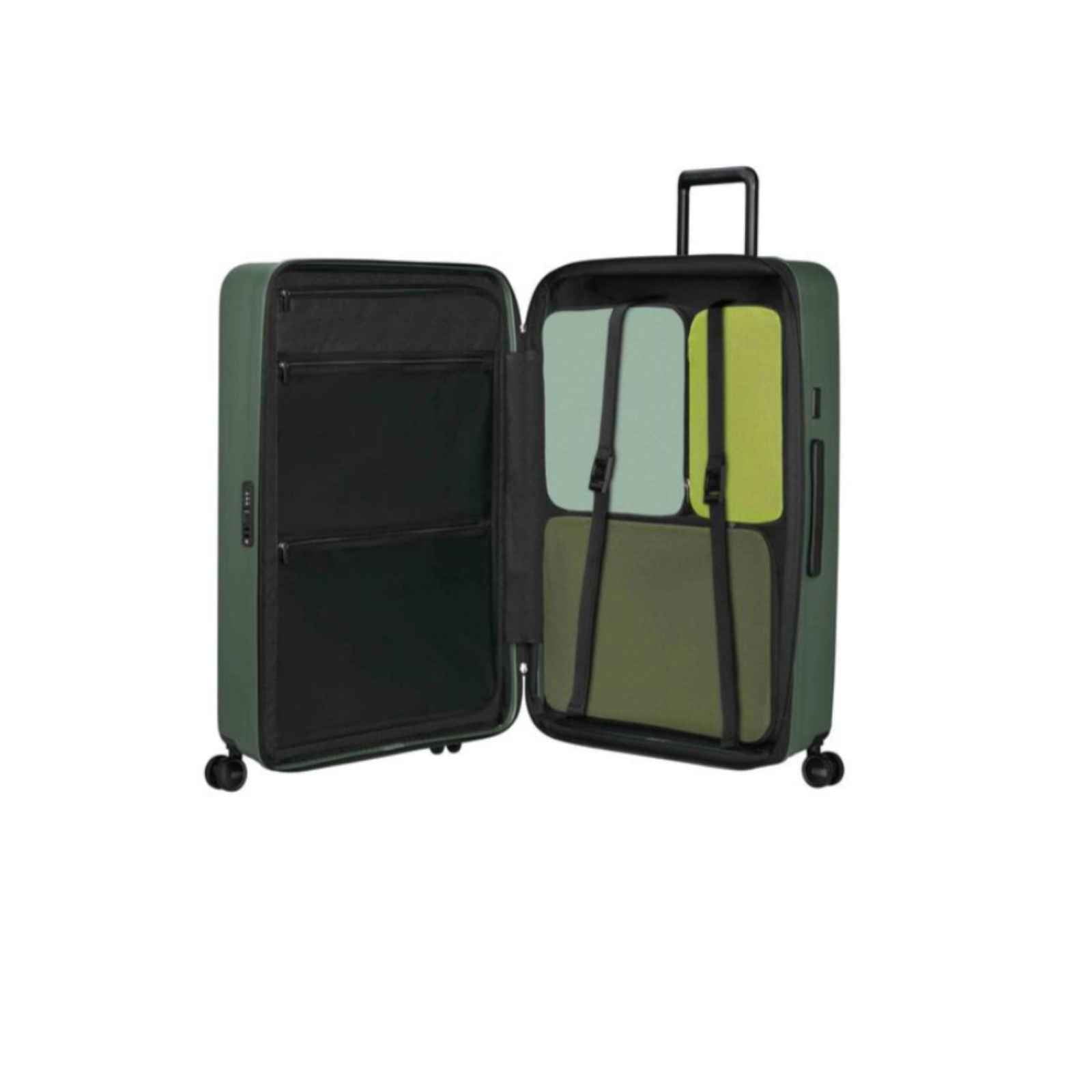 Samsonite-Restackd-81cm-Suitcase-Sage-Open-Packing