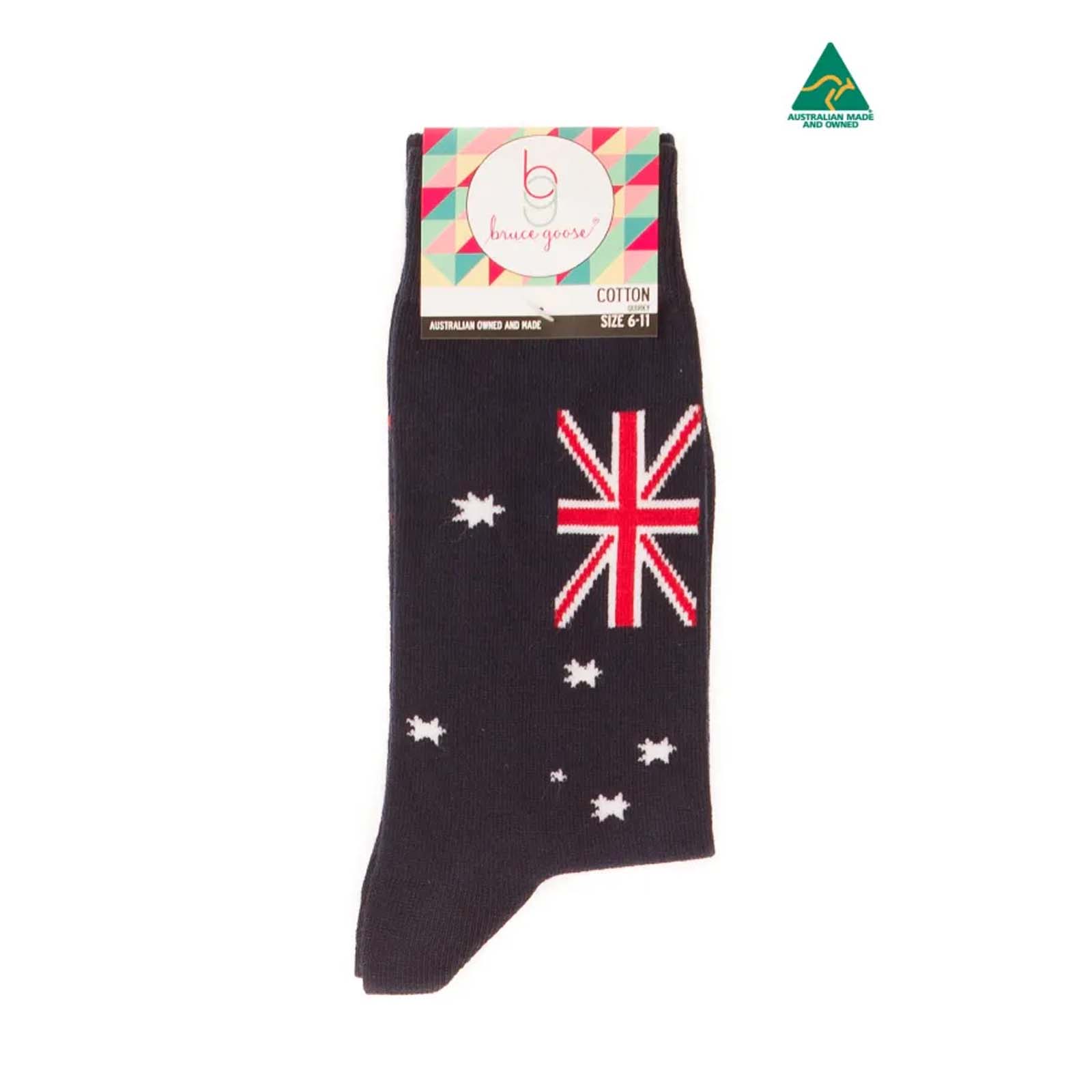 Socks-Australian-Flag-Navy-6-11-Front