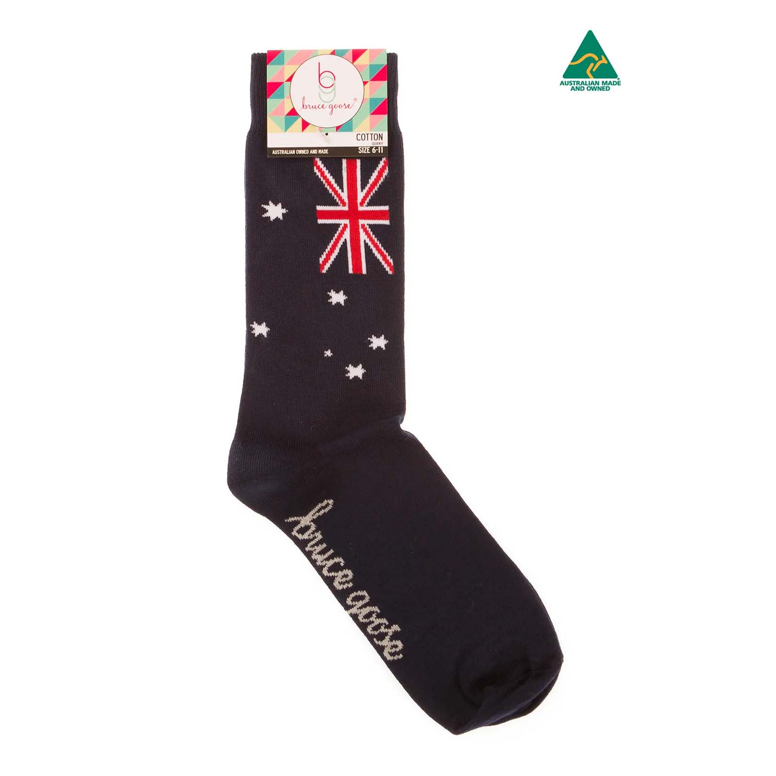 Socks-Australian-Flag-Navy-6-11-Single