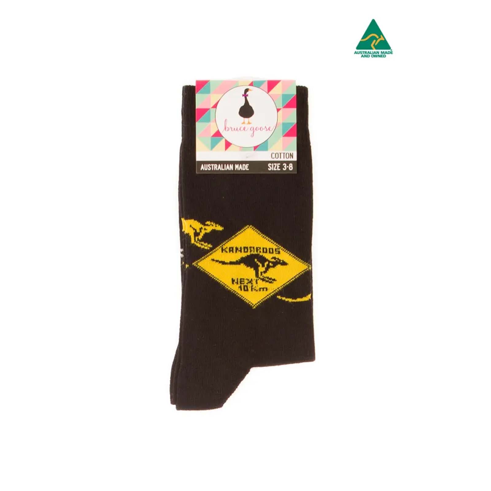 Socks-Kangaroo-Sign-Black-3-8-Front