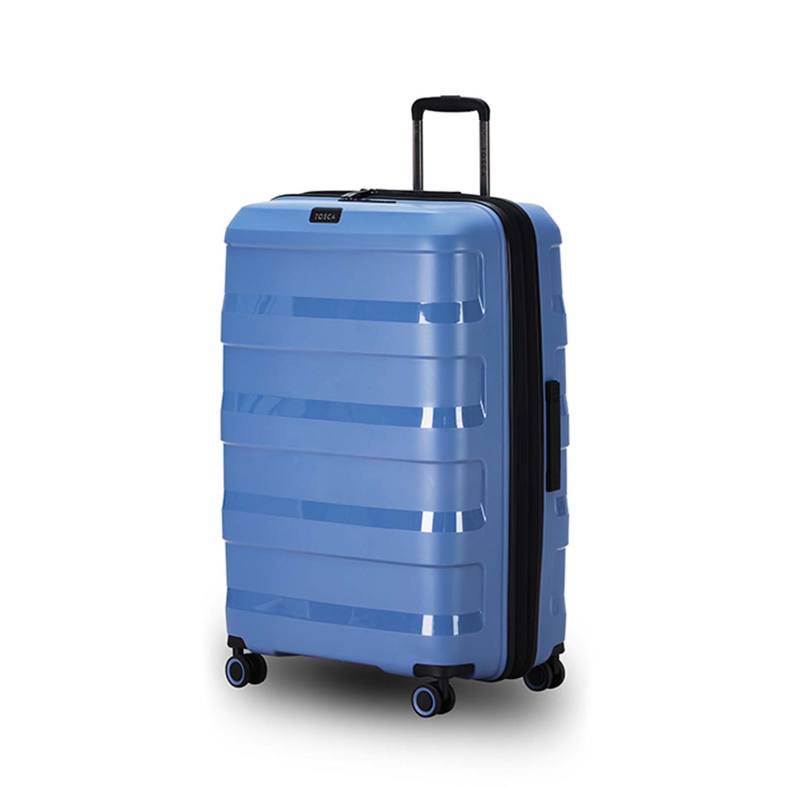 Tosca-Comet-4-Wheel-78cm-Large-Suitcase-Blue-Infinity-Side