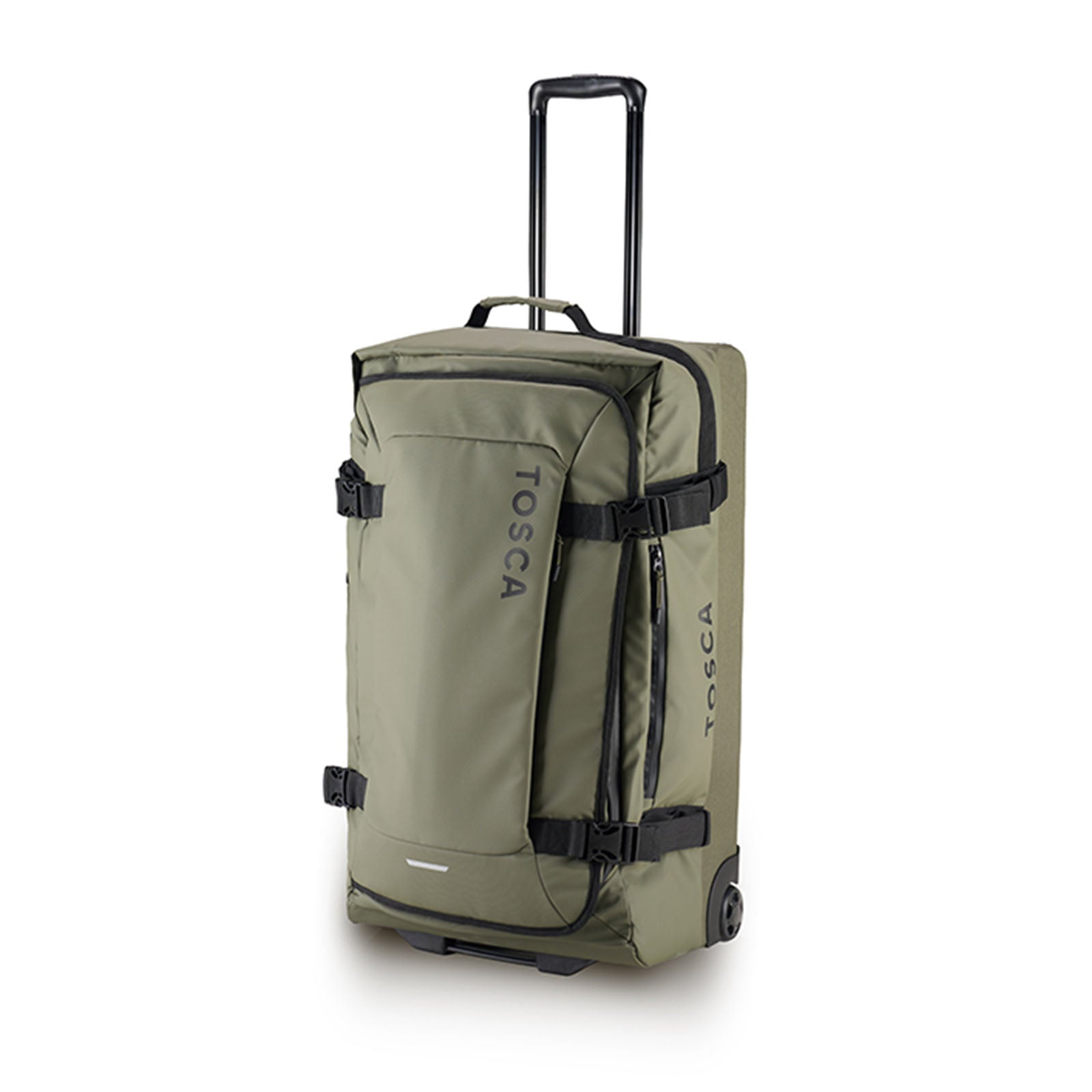 Tosca-Delta-Large-Wheeled-Duffel-Bag-Khaki-Front-Side-Corner