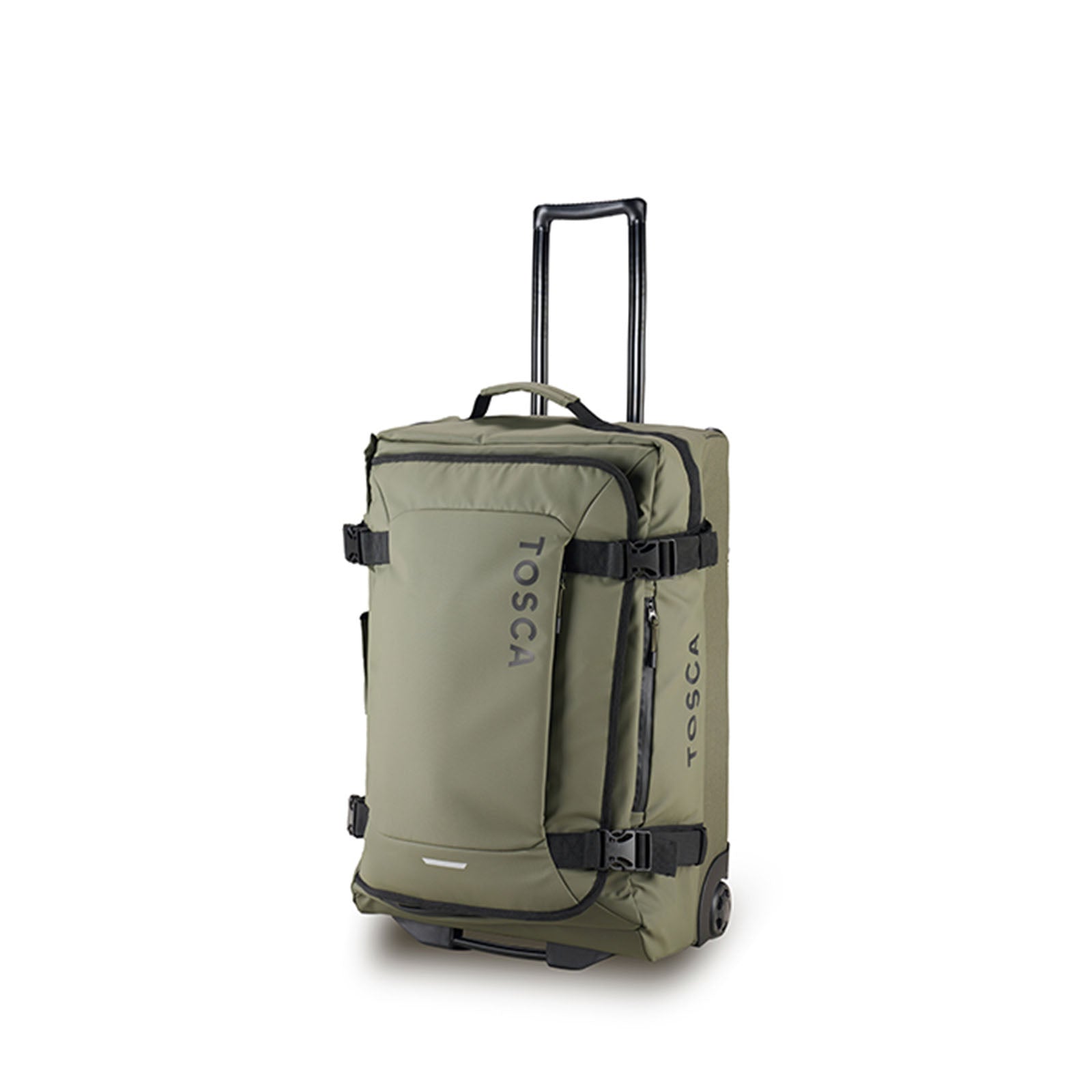 Tosca-Delta-Medium-Wheeled-Duffel-Bag-Khaki-Front-Side-Corner