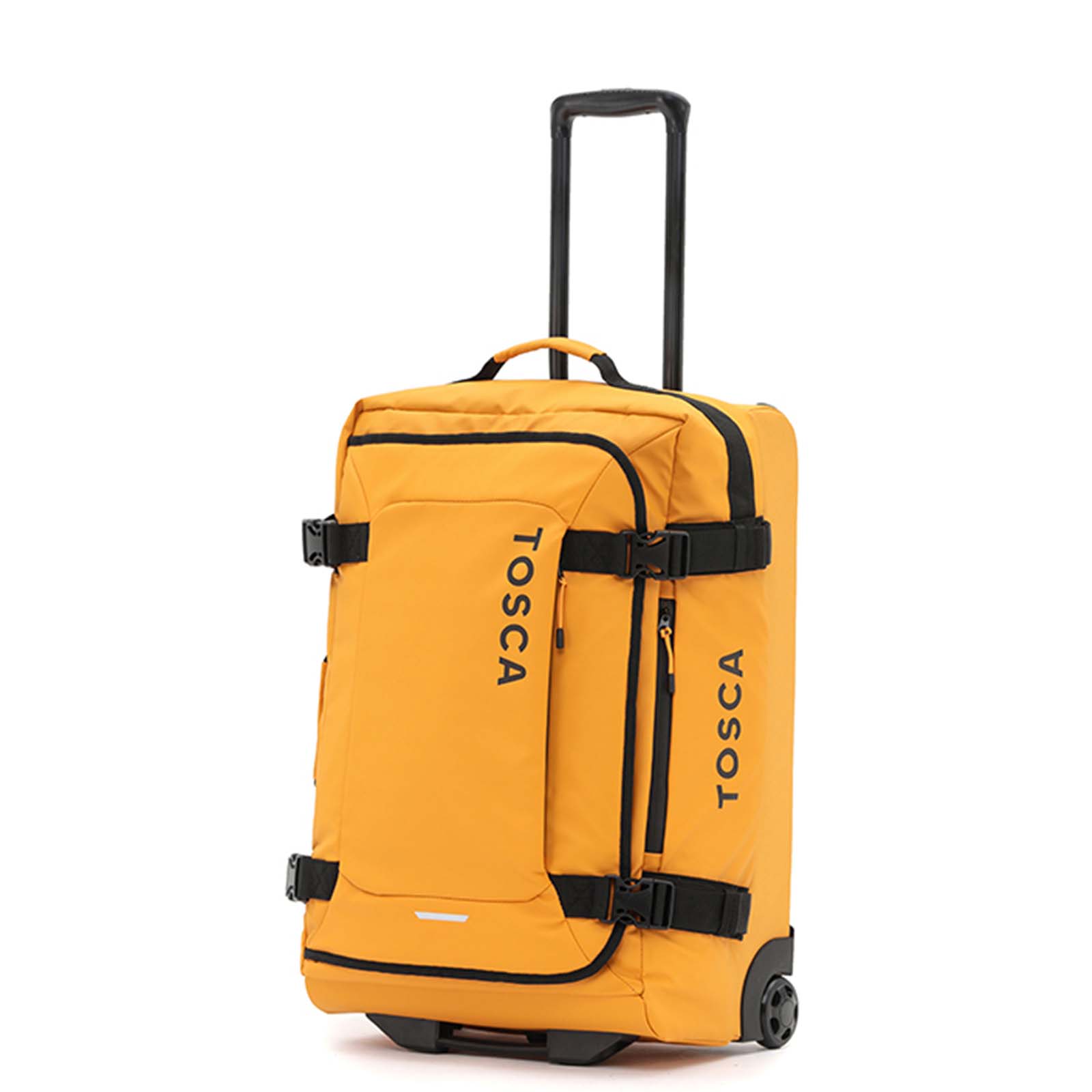 Tosca-Delta-Medium-Wheeled-Duffel-Bag-Yellow-Front-Side-Corner