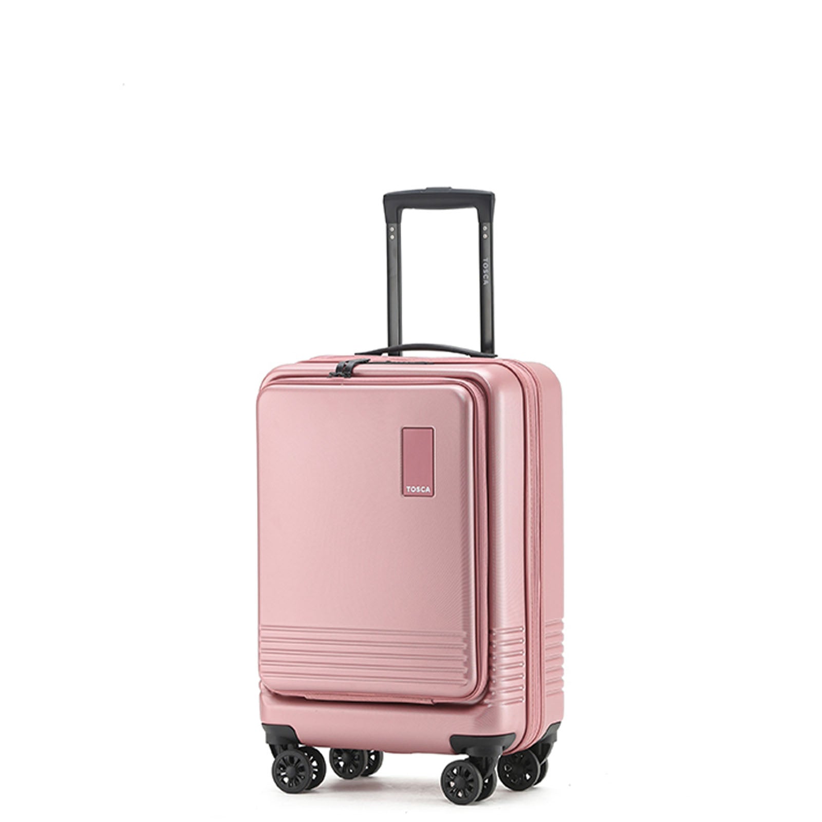 Tosca-Horizon-20-Inch-Carry-On-Suitcase-Rose-Front-Side-Angle